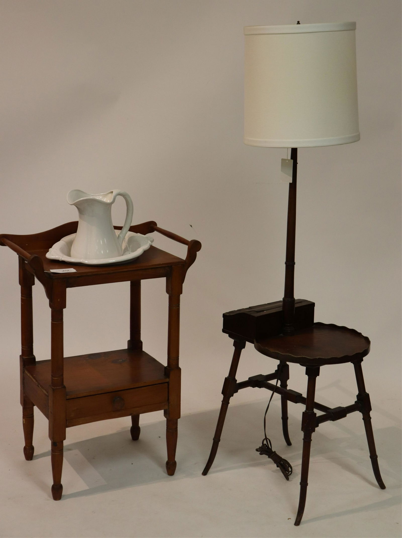 19th C Country Washstand & Floor Lamp (1 of 4)