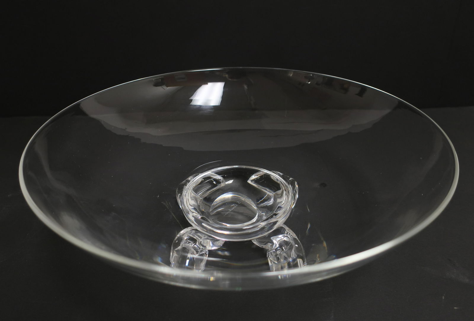 Four Footed Steuben Glass Bowl (1 of 2)