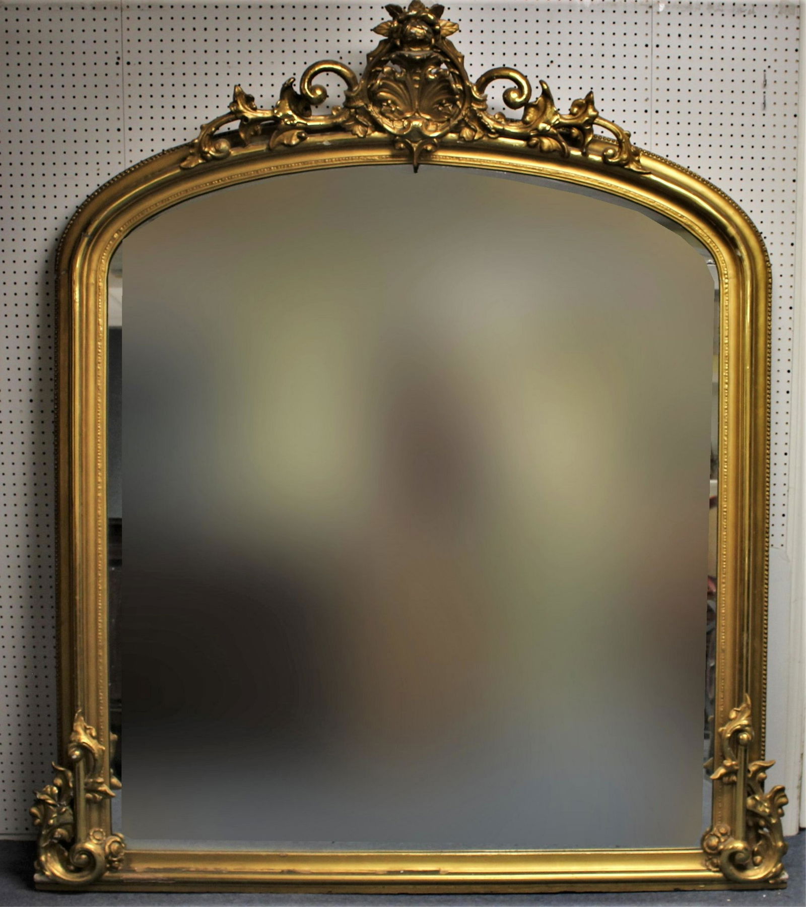 Monumental 19th c. Louis XV-Style Giltwood Mirror (1 of 6)