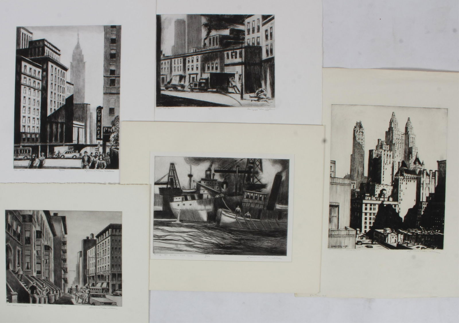Lawrence Wilbur, 1897-1988, NYC Suite Etchings (1 of 7)