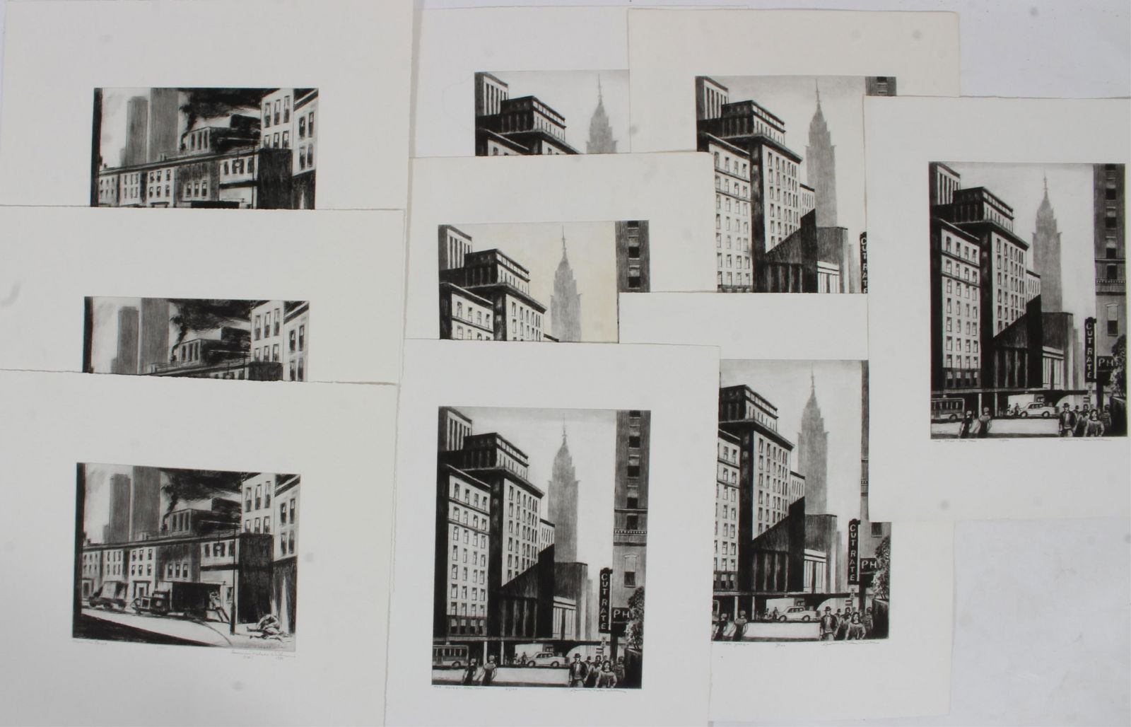 Lawrence Wilbur, 1897-1988, 9 Etchings of NYC (1 of 7)