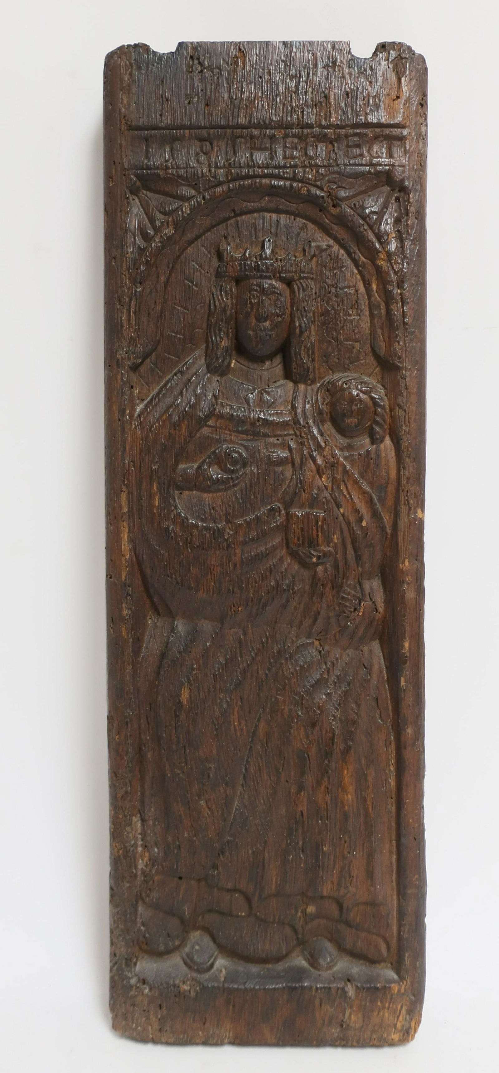Madonna and Child, Very Old Oak Panel, 17th c.? (1 of 5)