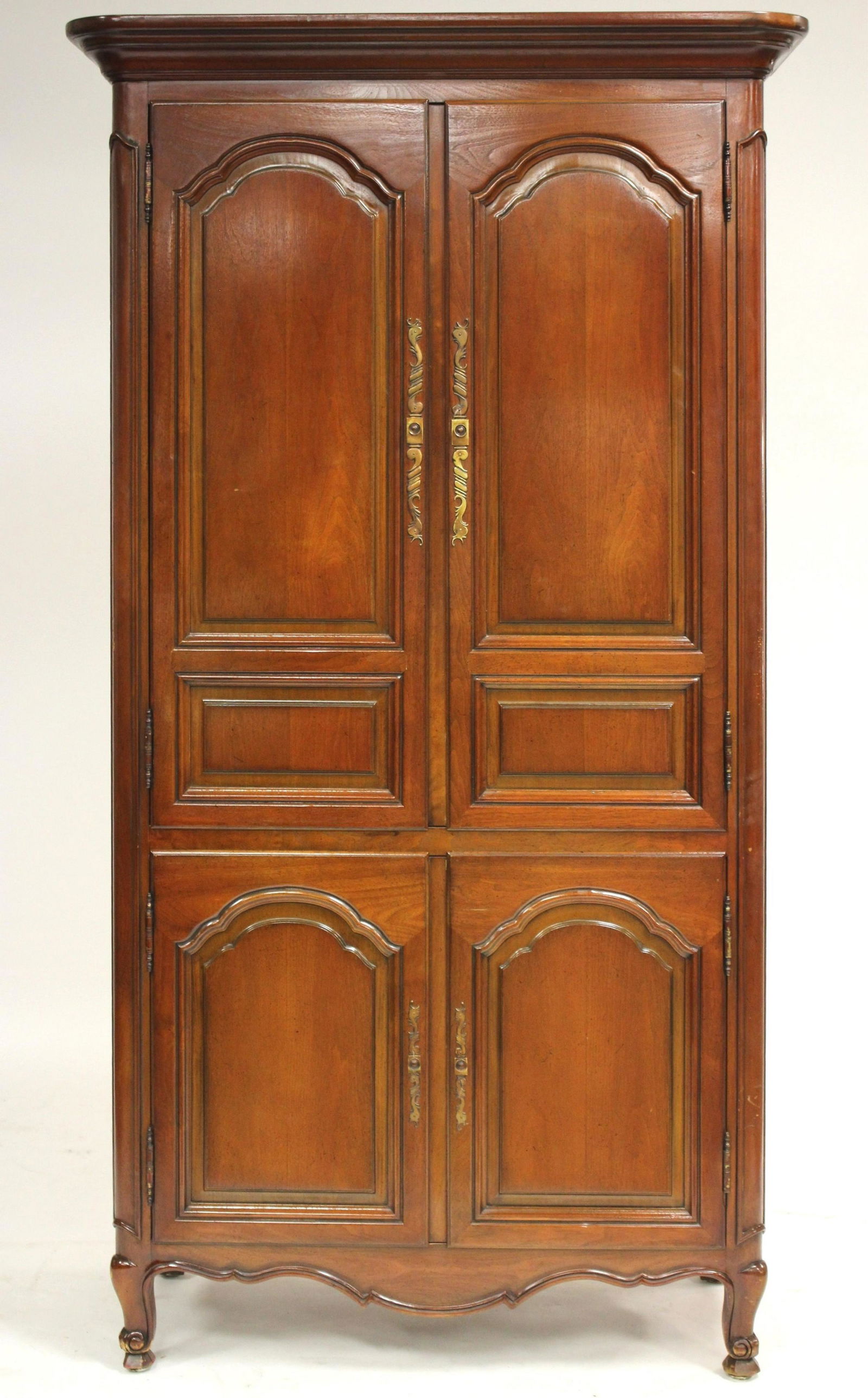 Louis XV Style Walnut Finished Linen Press (1 of 5)