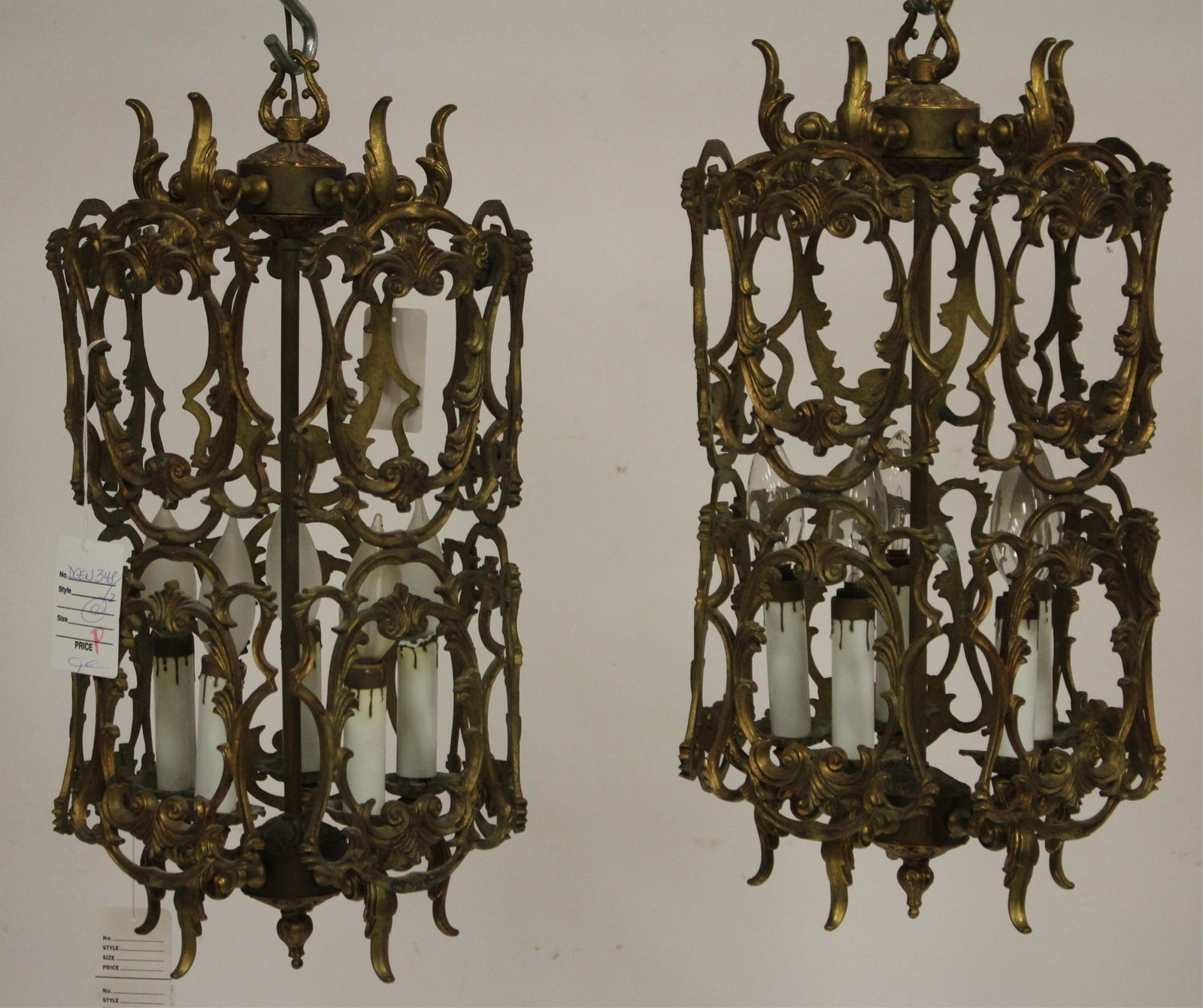 Pair of Louis XV-style Birdcage/Skeleton Lanterns (1 of 4)