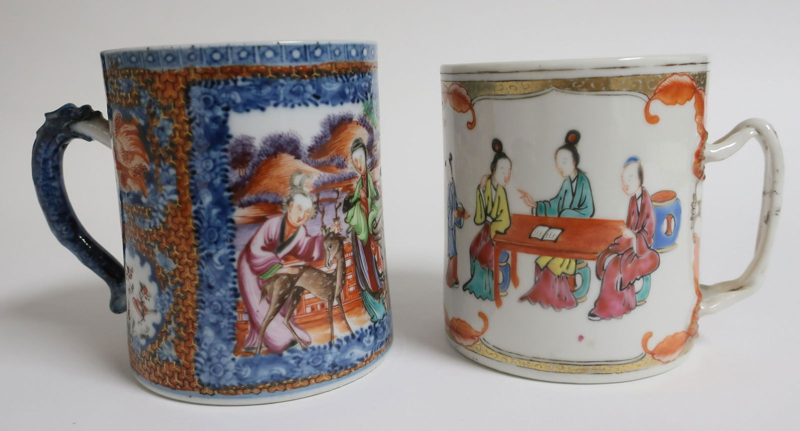 2 Chinese Export Mugs, 18th C. (1 of 8)