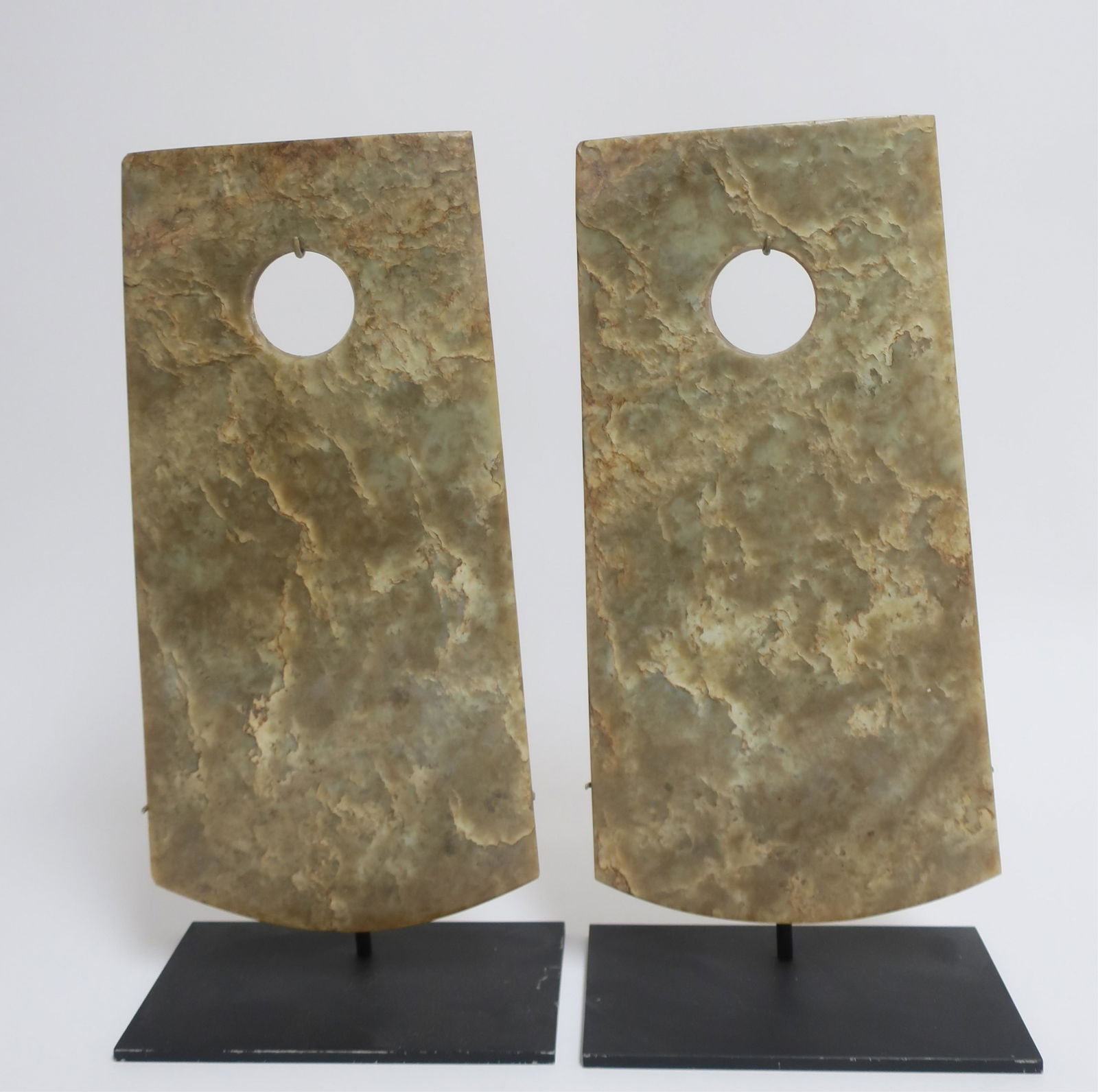 Two Large Longshan Style Jade Ax Blades (1 of 5)