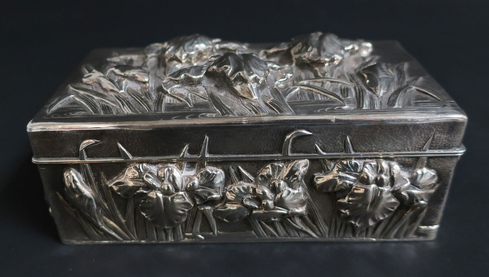 Japanese Sterling Silver Rectangular Box (1 of 6)