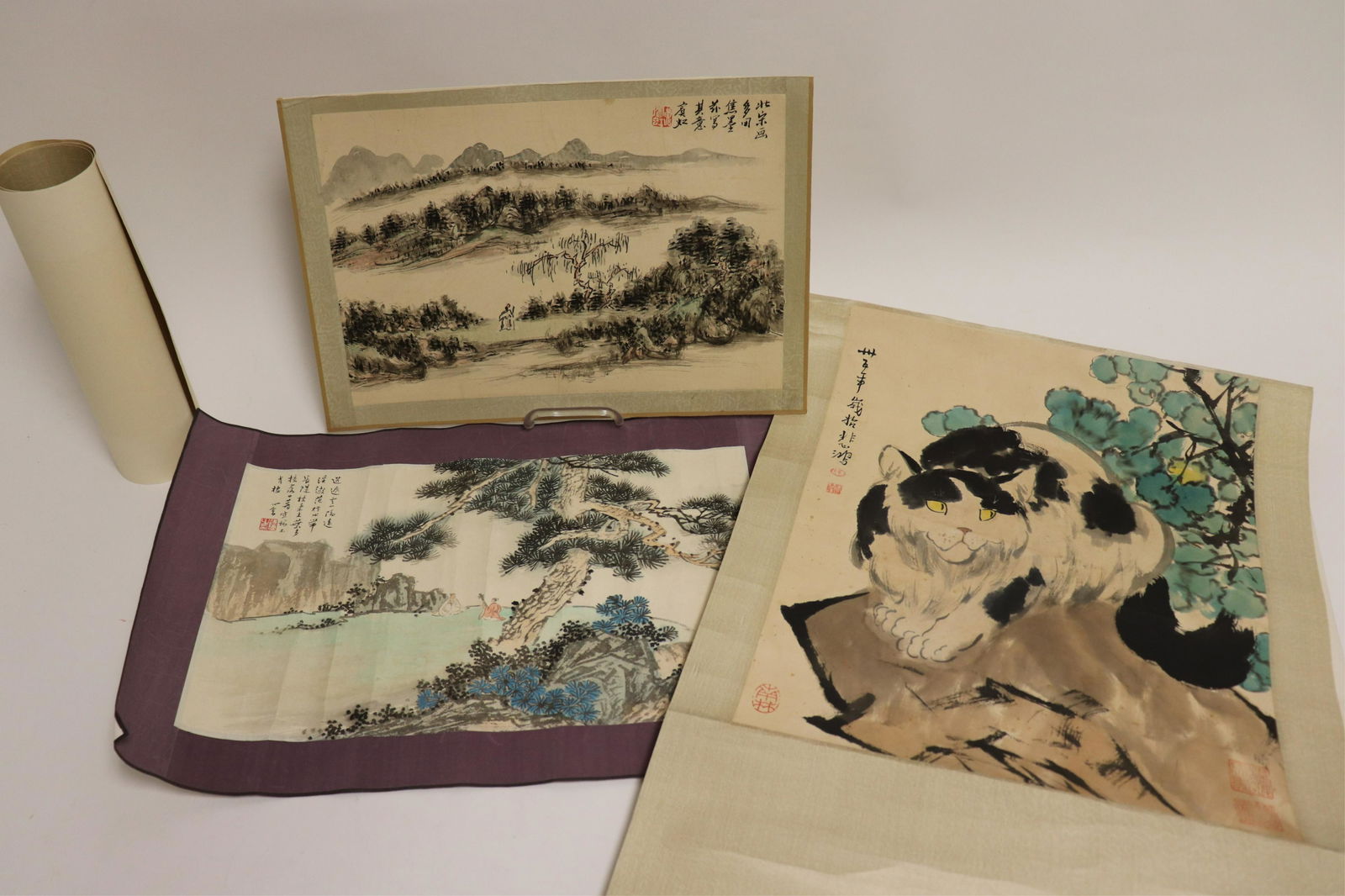 Three Ink Paintings, 20th C (1 of 12)