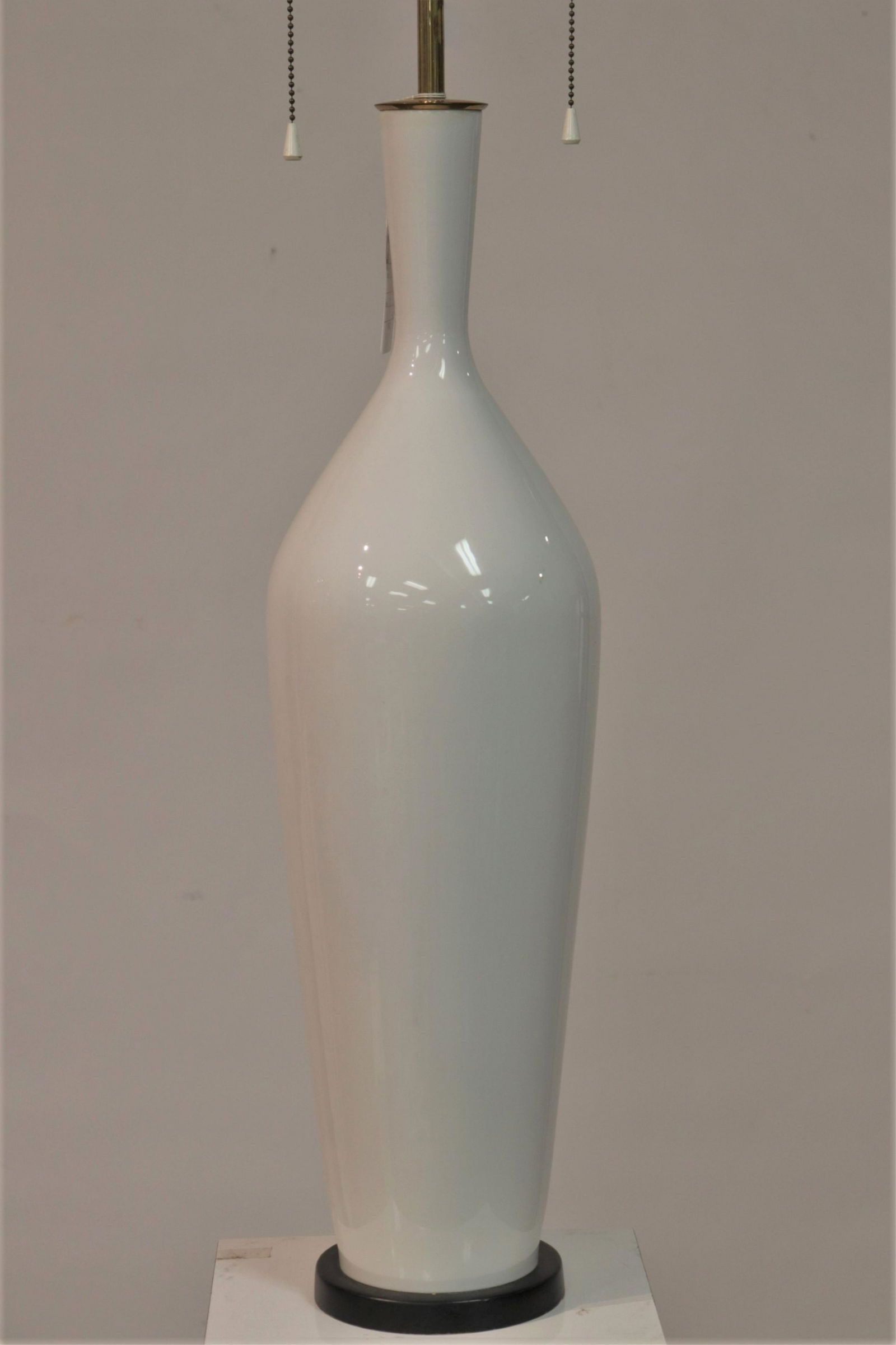 Large KPM White Porcelain Lamp, c. 1950 (1 of 2)