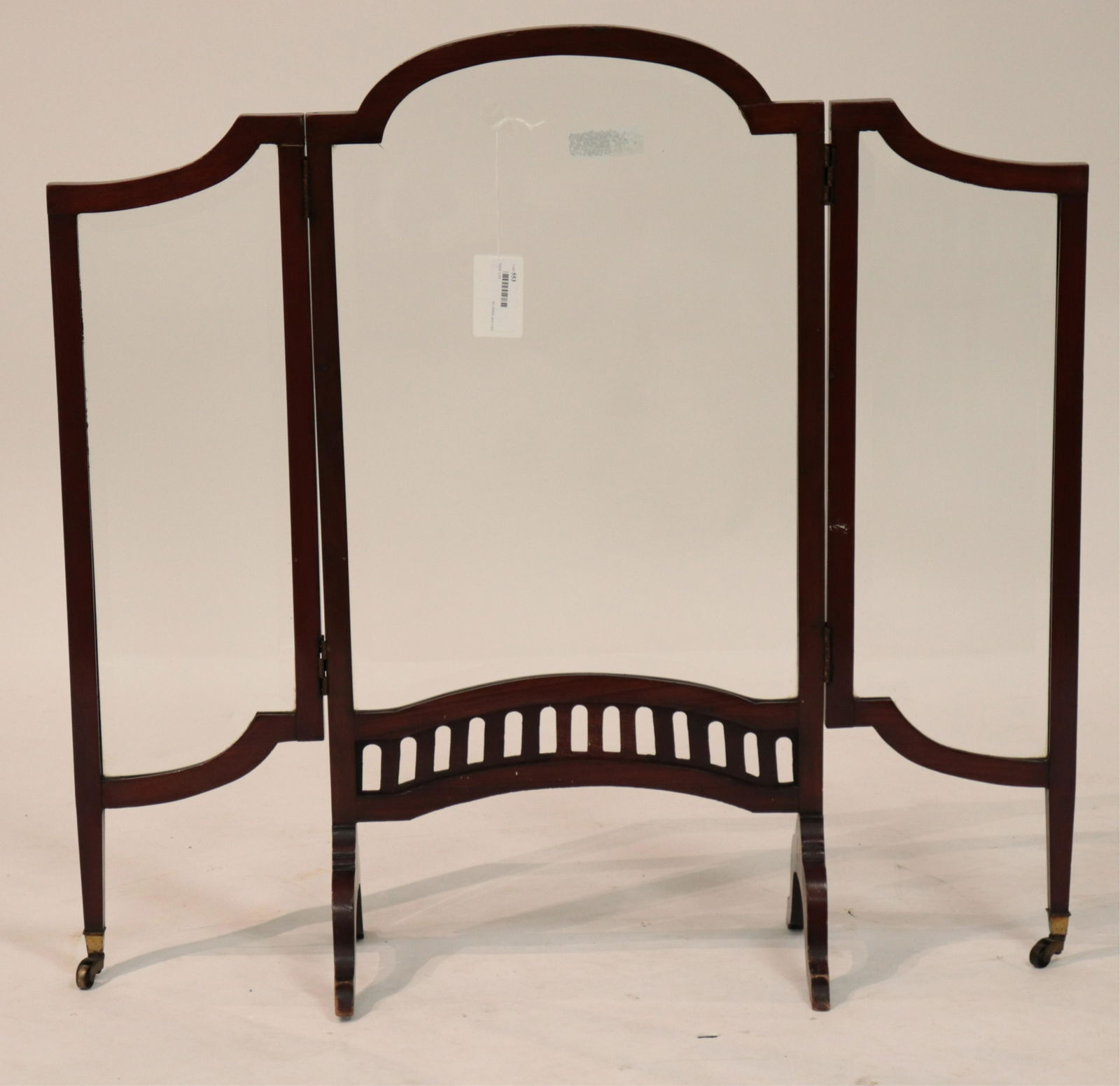 Regency Style Mahogany & Glass Fire Screen (1 of 3)