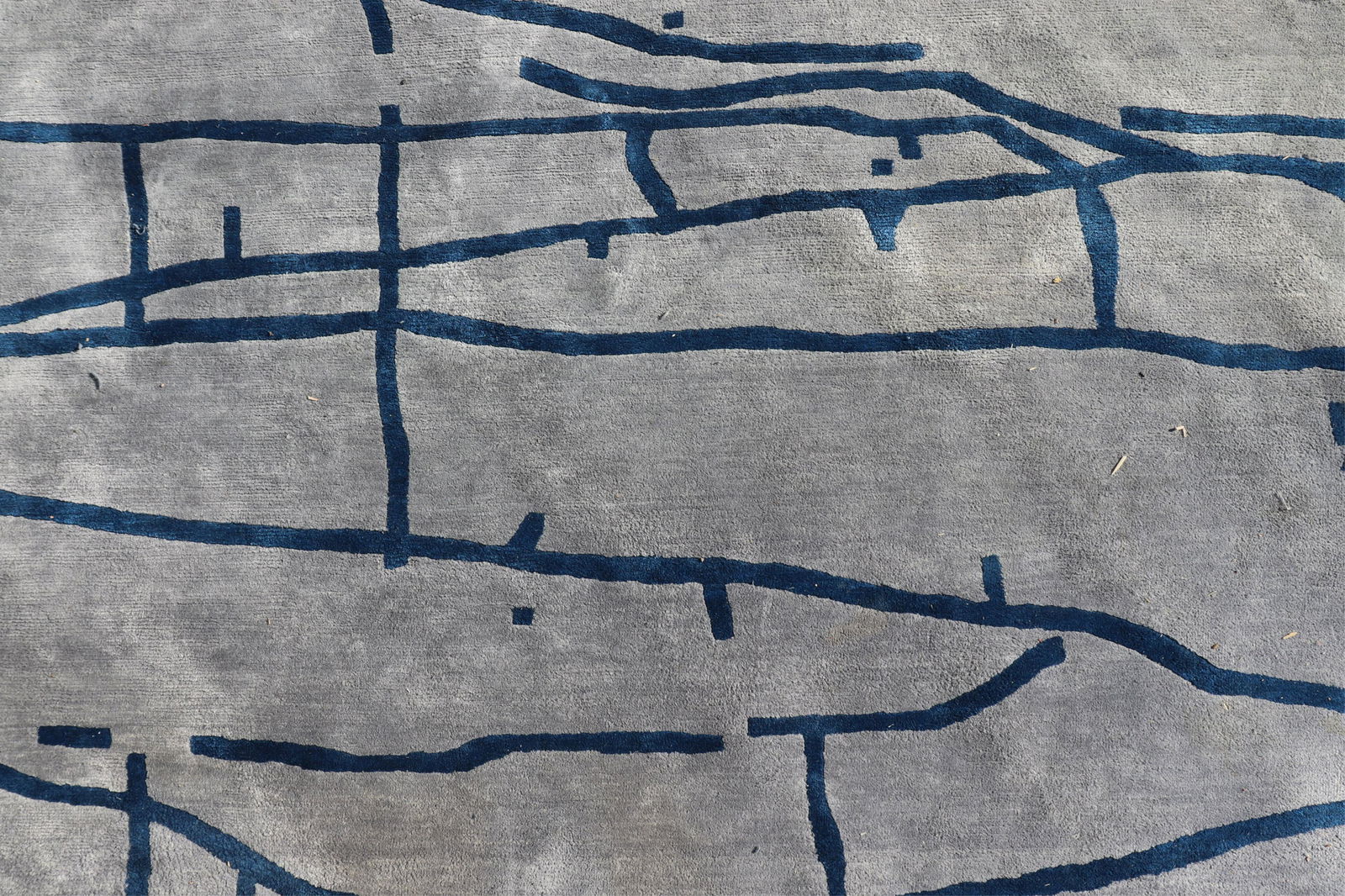 Bougainville, France, 10' Diameter Silk Rug (1 of 6)