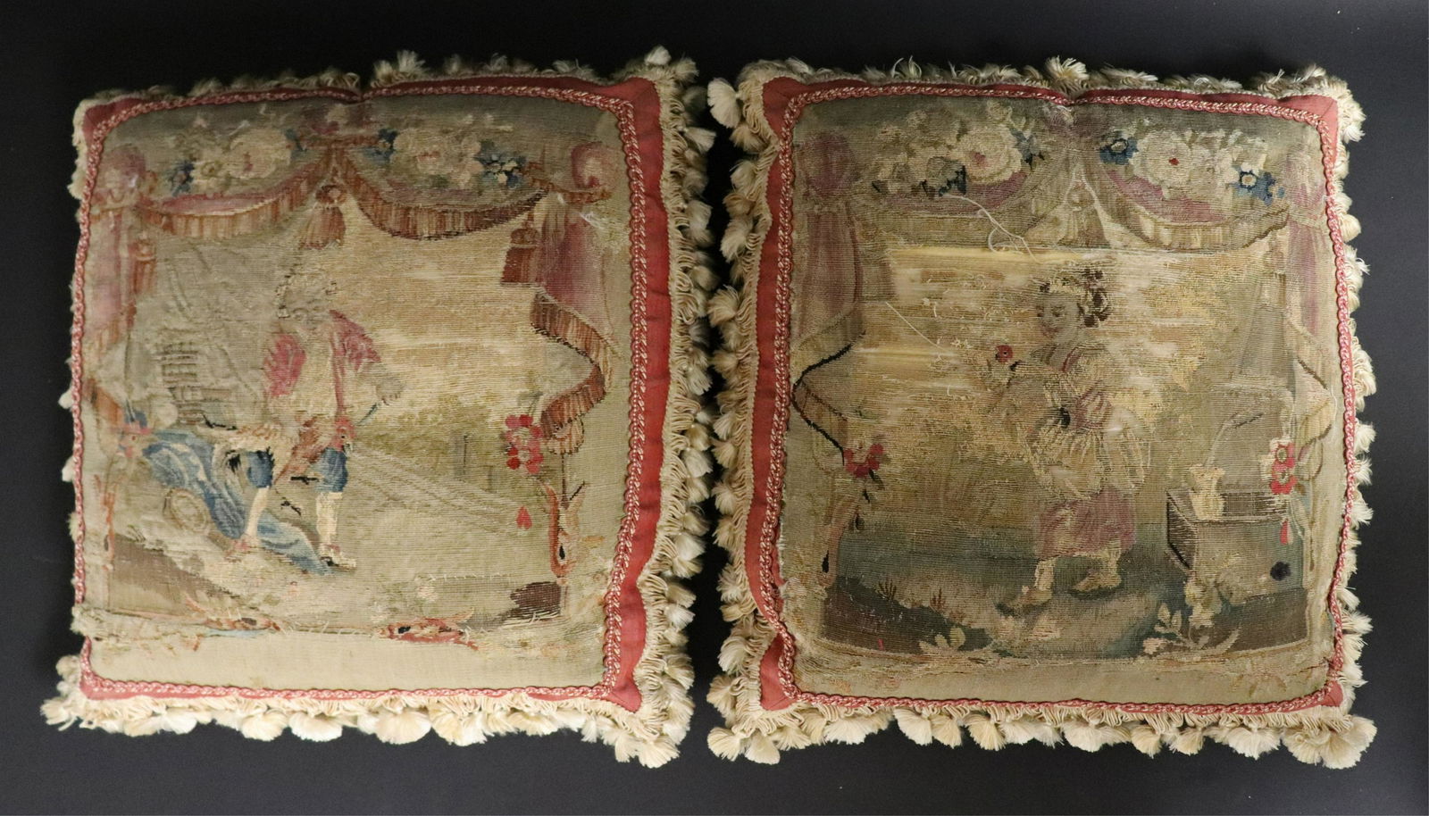 Pair Aubusson Tapestry Pillows (1 of 7)
