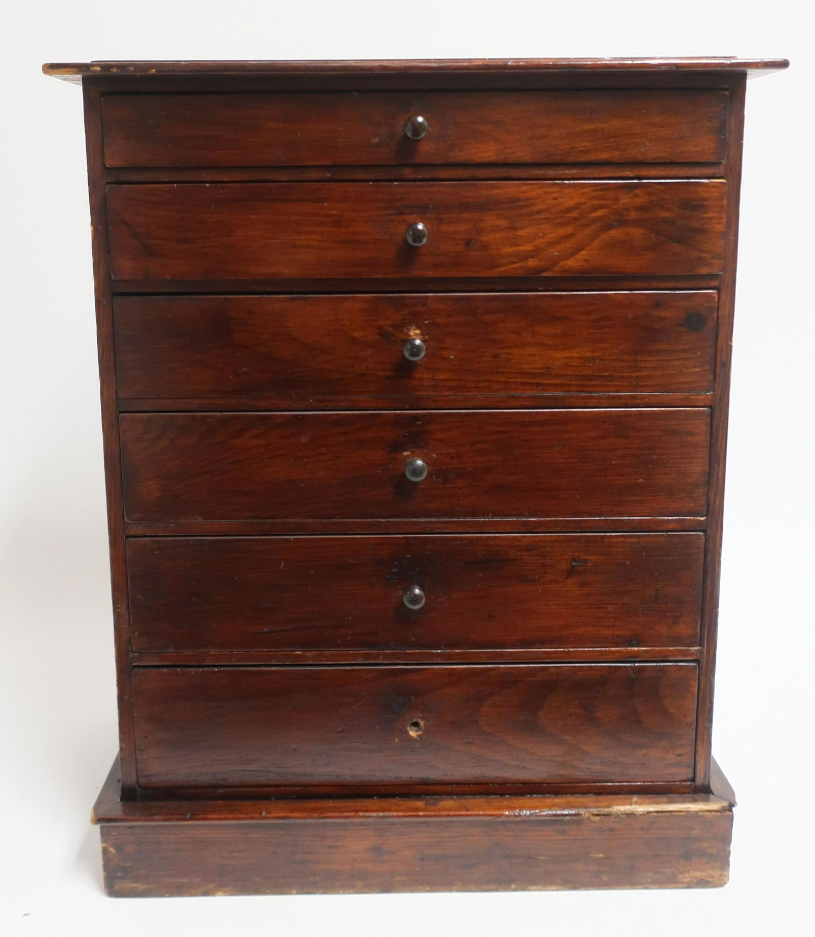 Victorian Mahogany Miniature Tall Chest of Drawers (1 of 5)