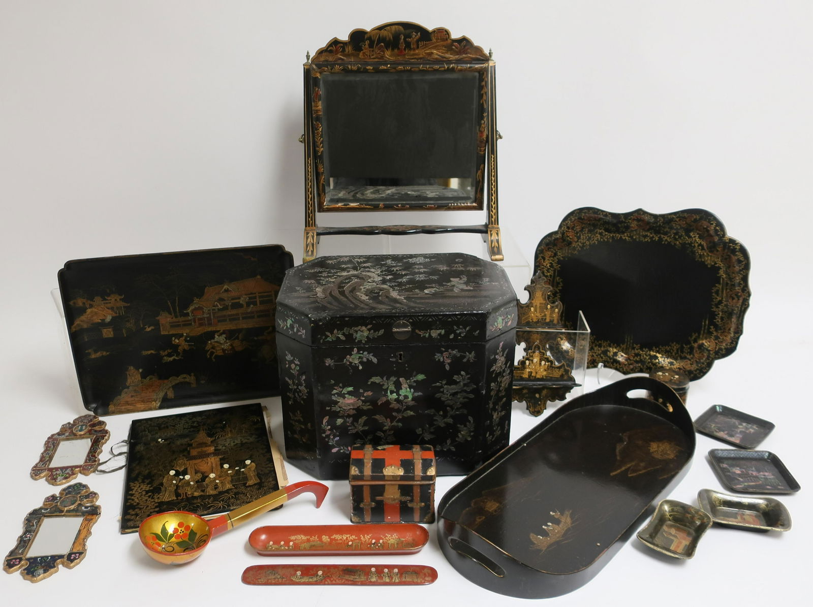 Mixed Lacquerware & Etc., 19th C. & Later (1 of 5)