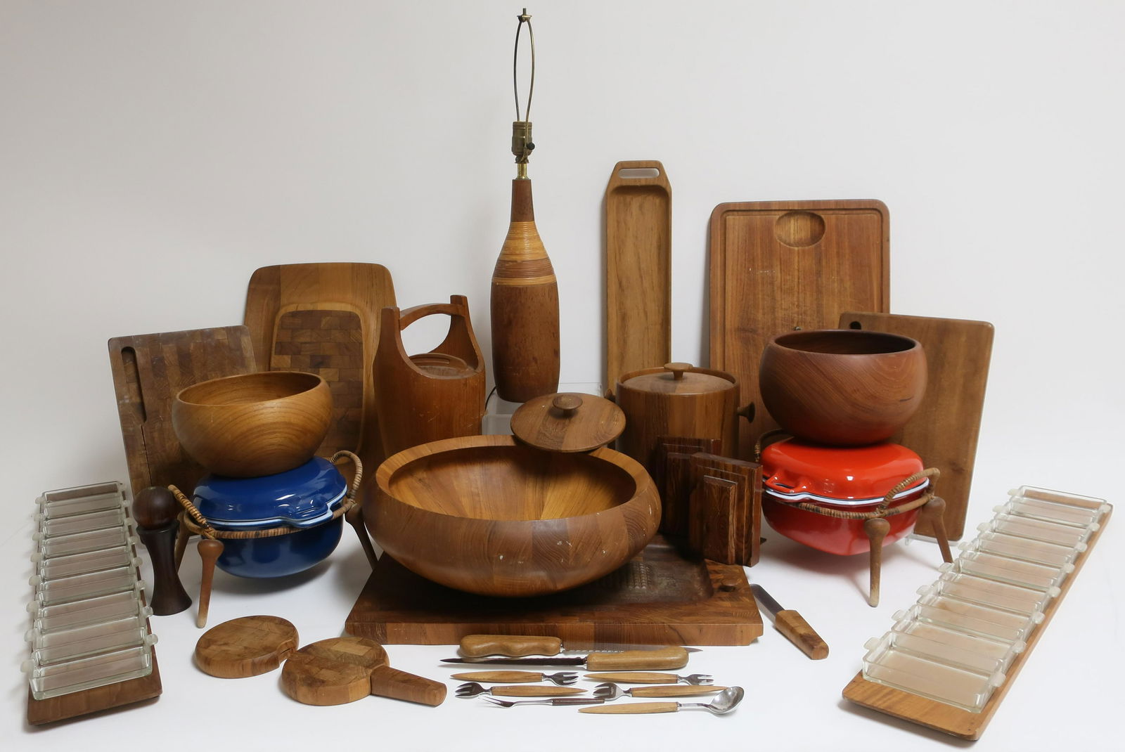 Group Danish Teak MCM Table & Kitchen Items (1 of 4)