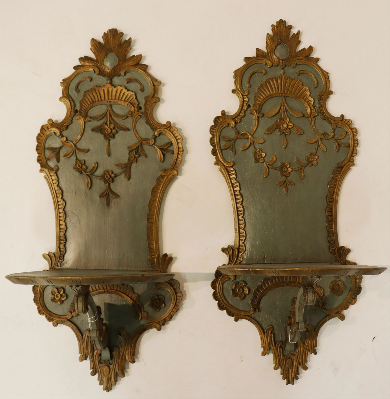 Pair Louis XV Style Wall Brackets (1 of 5)