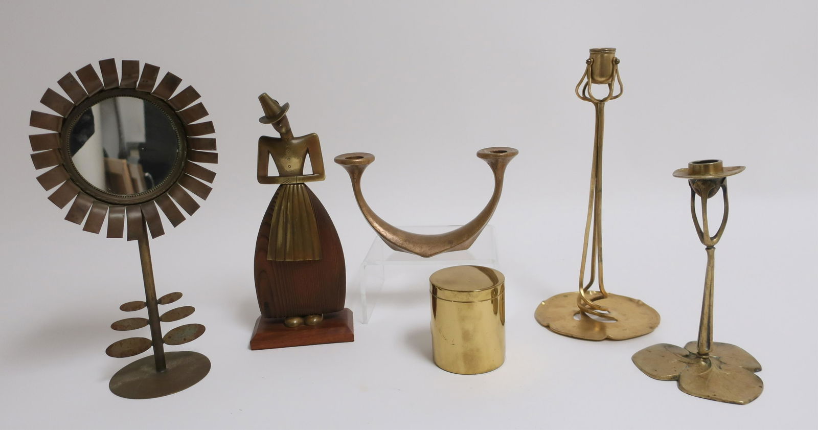 Group of 6 Brass, Bronze & Metal Items (1 of 4)