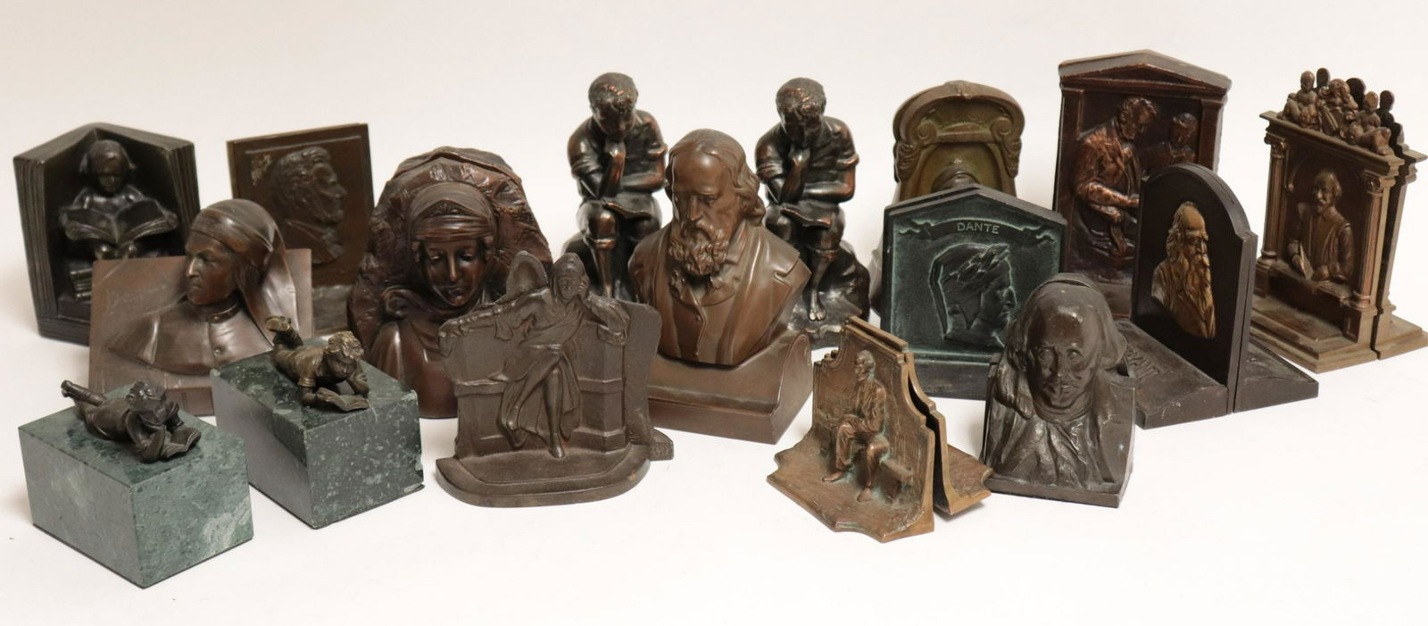 Literary & Figural Bronze, Cast/Patinated Bookends (1 of 10)