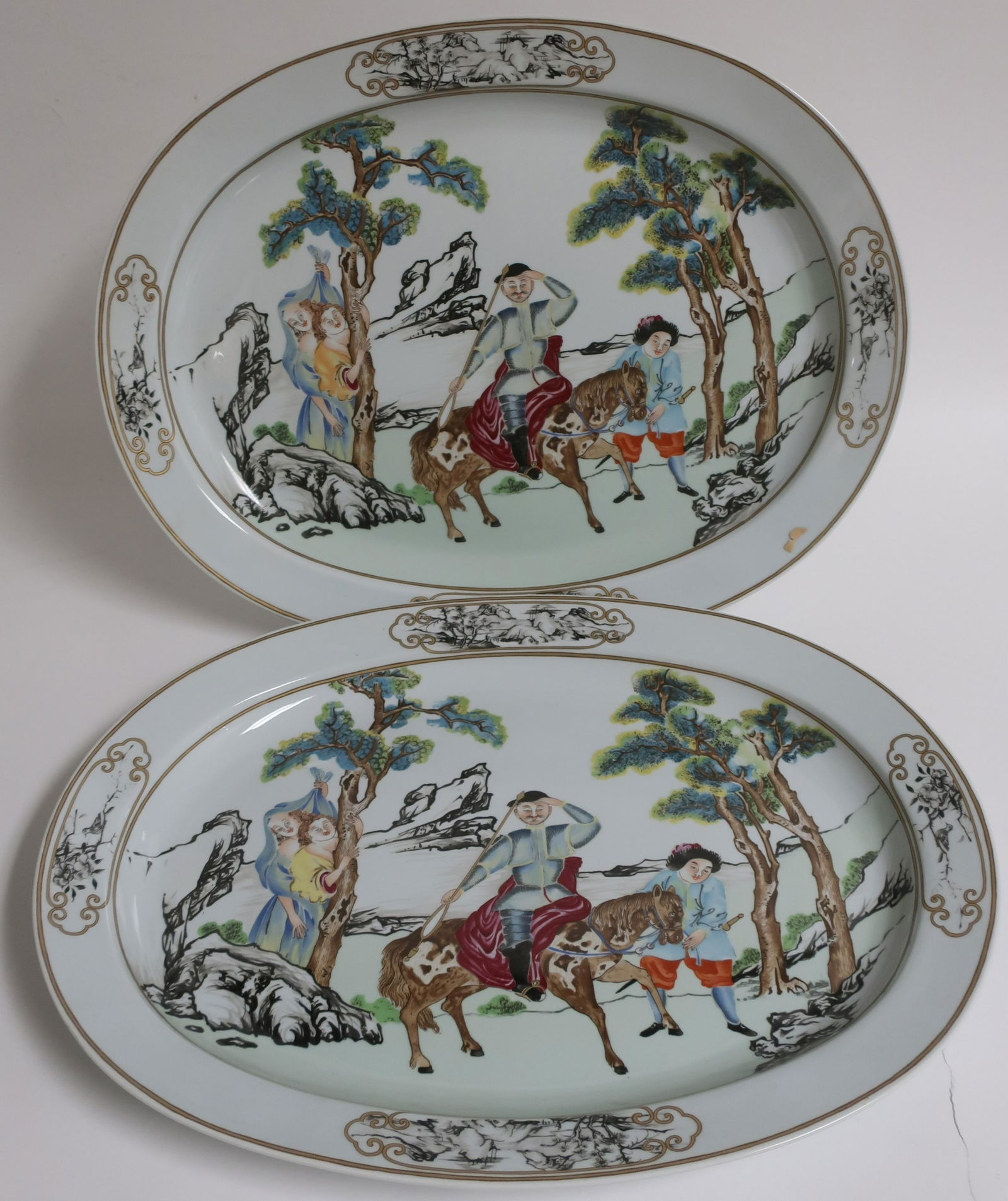 Pr. Chinese Export Style Platters, Mottahedeh (1 of 5)