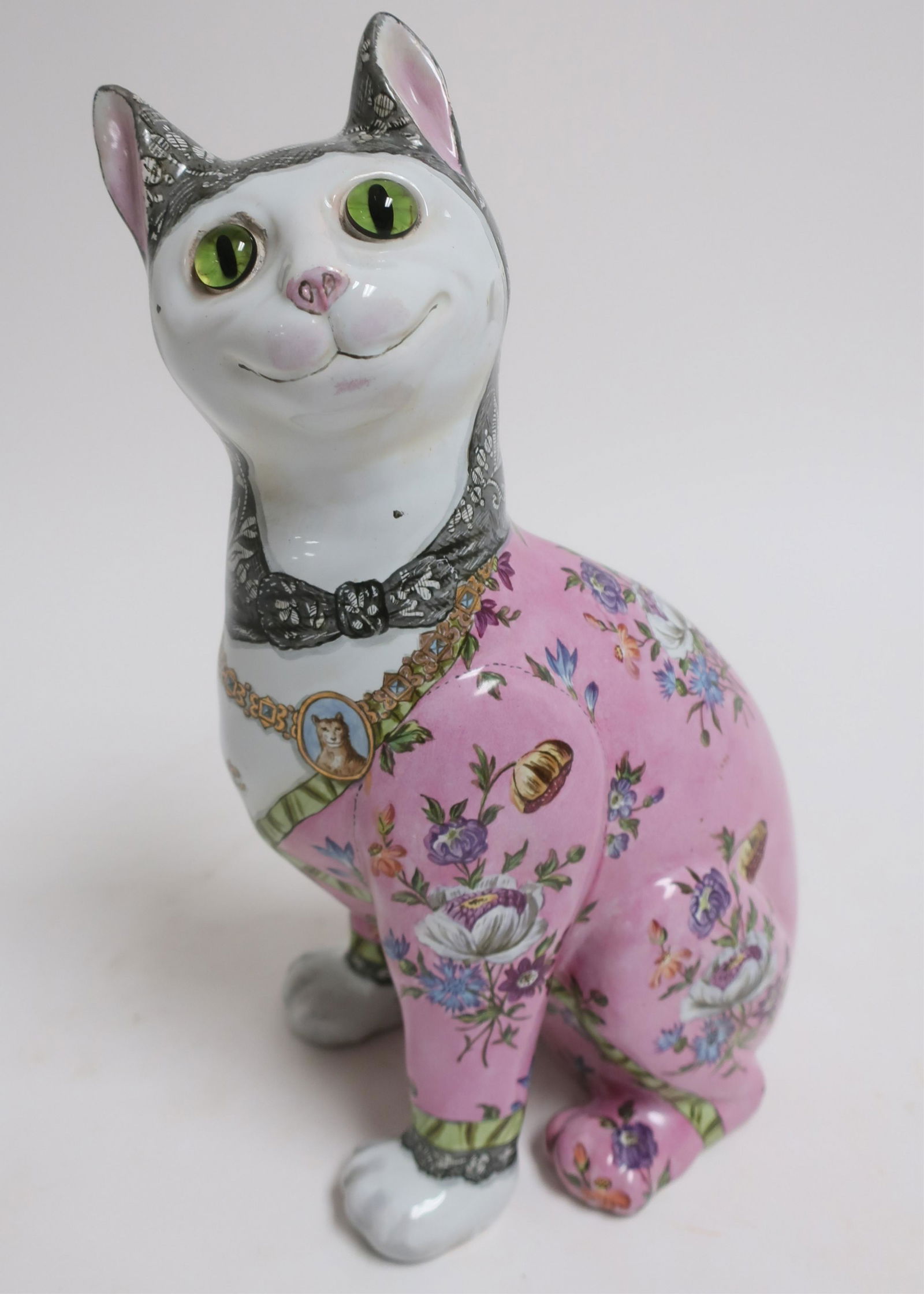 Galle Style French Faience Cat (1 of 7)