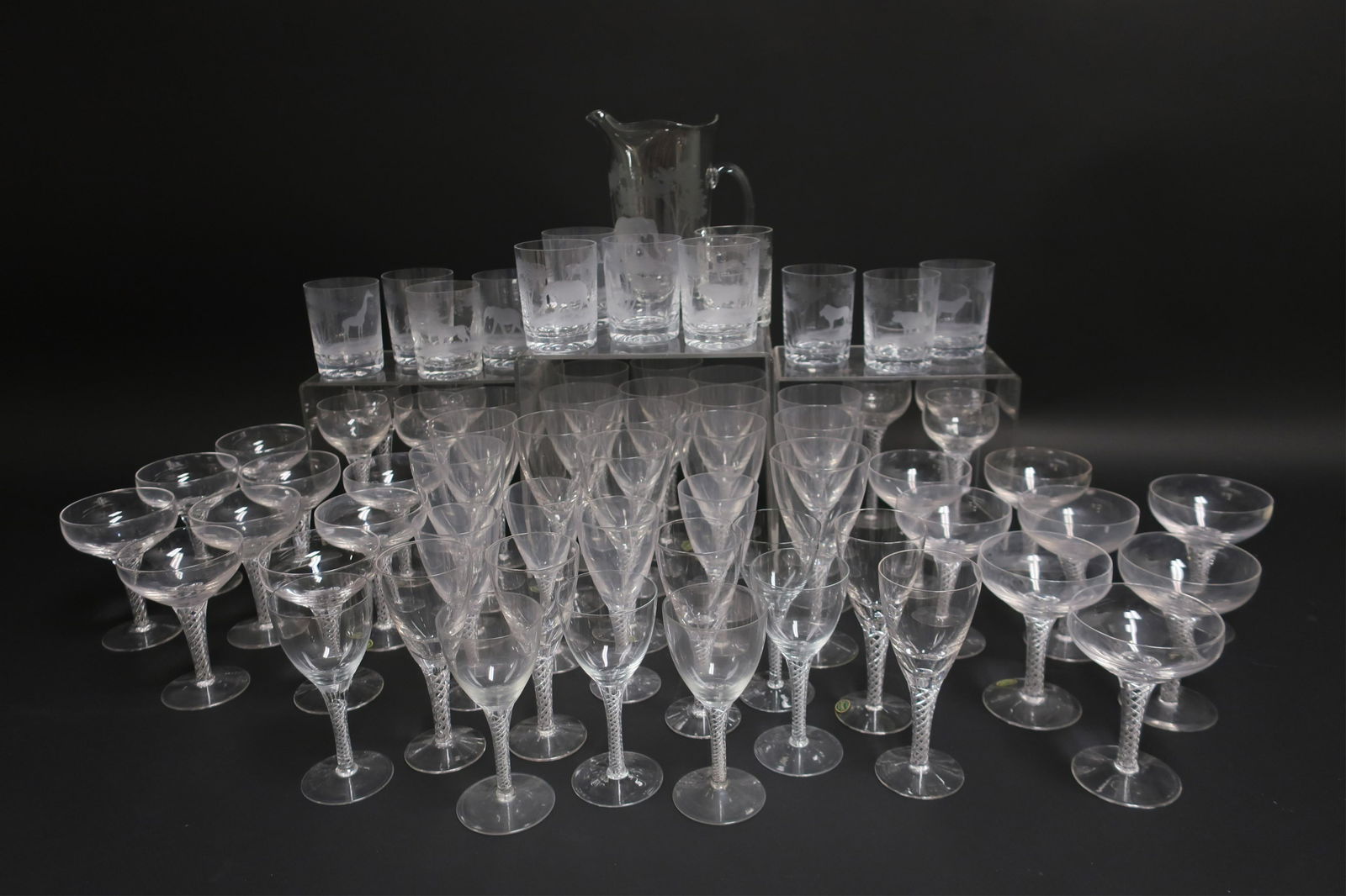 Stuart Crystal Stemware Set plus Etched Tumblers (1 of 6)