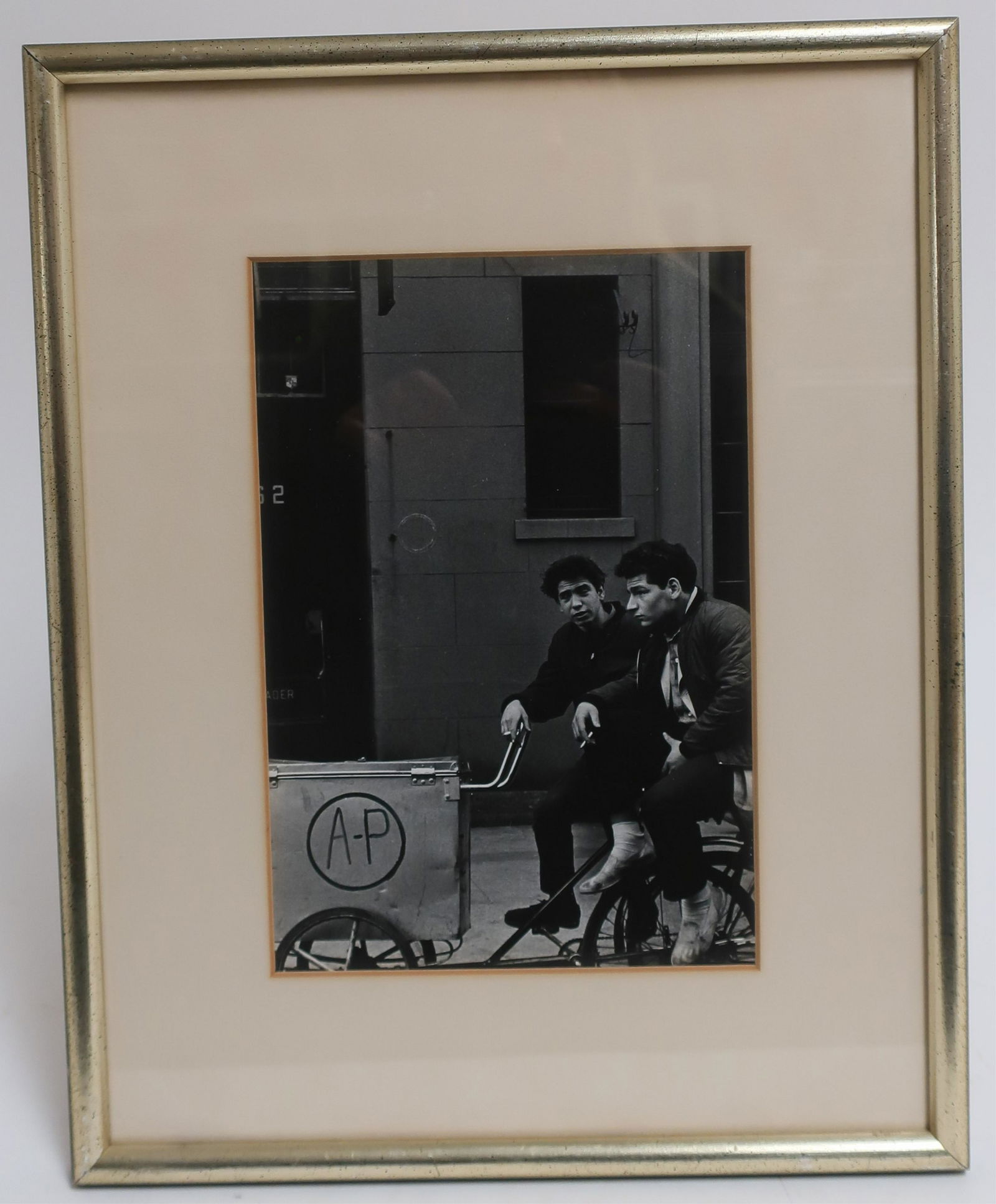 Stephen Shore, b.1947, A&P Delivery 1964, photo: Stephen Shore, Am., B.1947, A&P Delivery, 1964, b/w photo, verso stamped and No. VI 8(13) 1964, 3/20 copies, Note: photo personally gifted by artist to schoolmaster (JSTE2367)(MM) Dimensions: 9 1/4 x