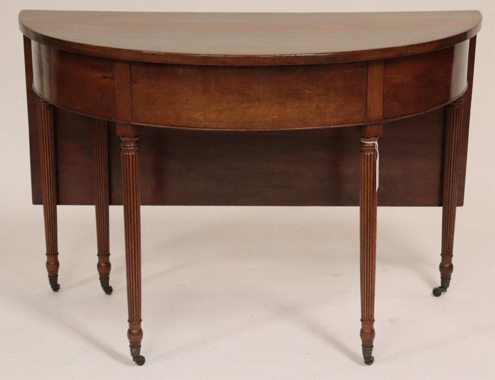 George III Style Mahogany Single Drop Leaf Table: 19th century (PEPA1126)(MS) Dimensions: 29.25 H x 44.25 W x 22.5 D