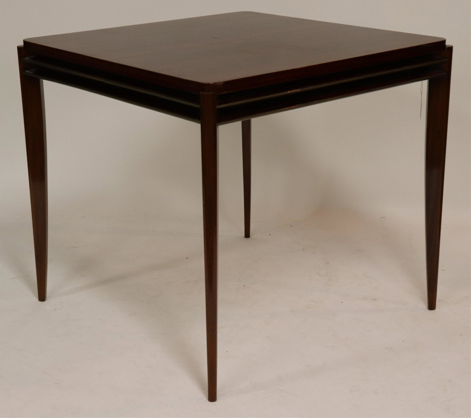 Art Deco Mahogany Games Table, circa 1925: Art Deco Mahogany Games Table, Circa 1925 (NJWA225)(MS) Dimensions: 29 1/2" H x 32" W x 32" D Property from the Estate of an Important New York Modernism Dealer.