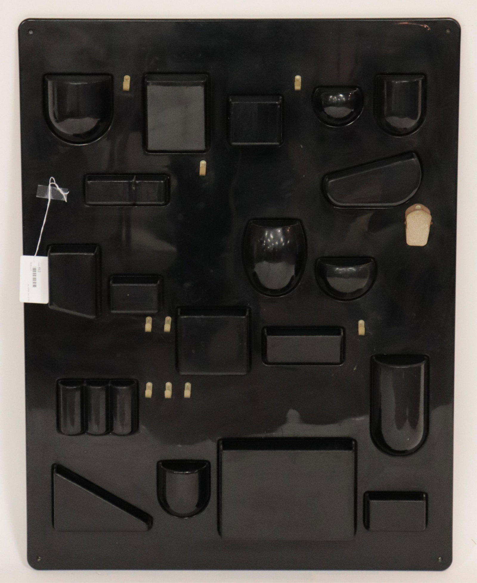 'Untensilo' Wall Organizer by Beck & Mauer: 'Untensilo' plastic wall organizer by Dorothea Becker and Ingo Muer. From the estate of Johnny Winter, Easton CT. (MST512)(MS) Dimensions: 34.25 H x 26.25 W
