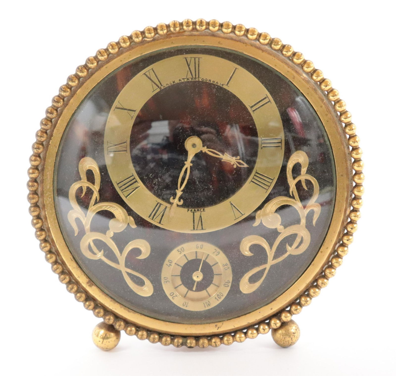 Black Starr Frost Desk Clock Thermostat, France (1 of 3)