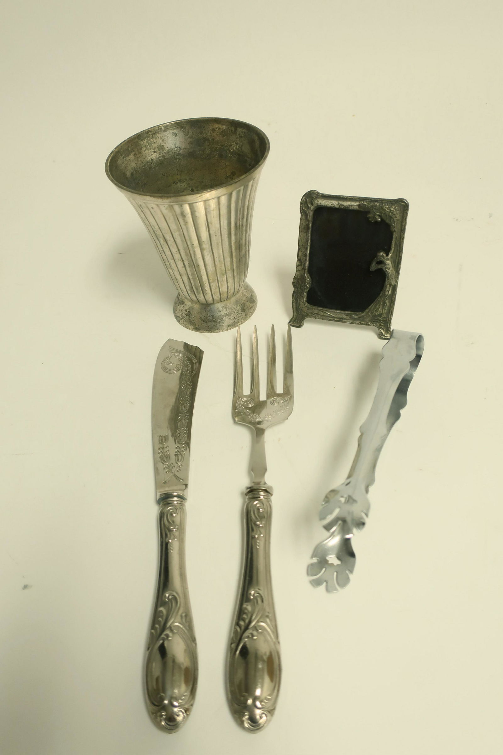 4 Items, incl. .800 Silver Fish Knife & Fork (1 of 1)