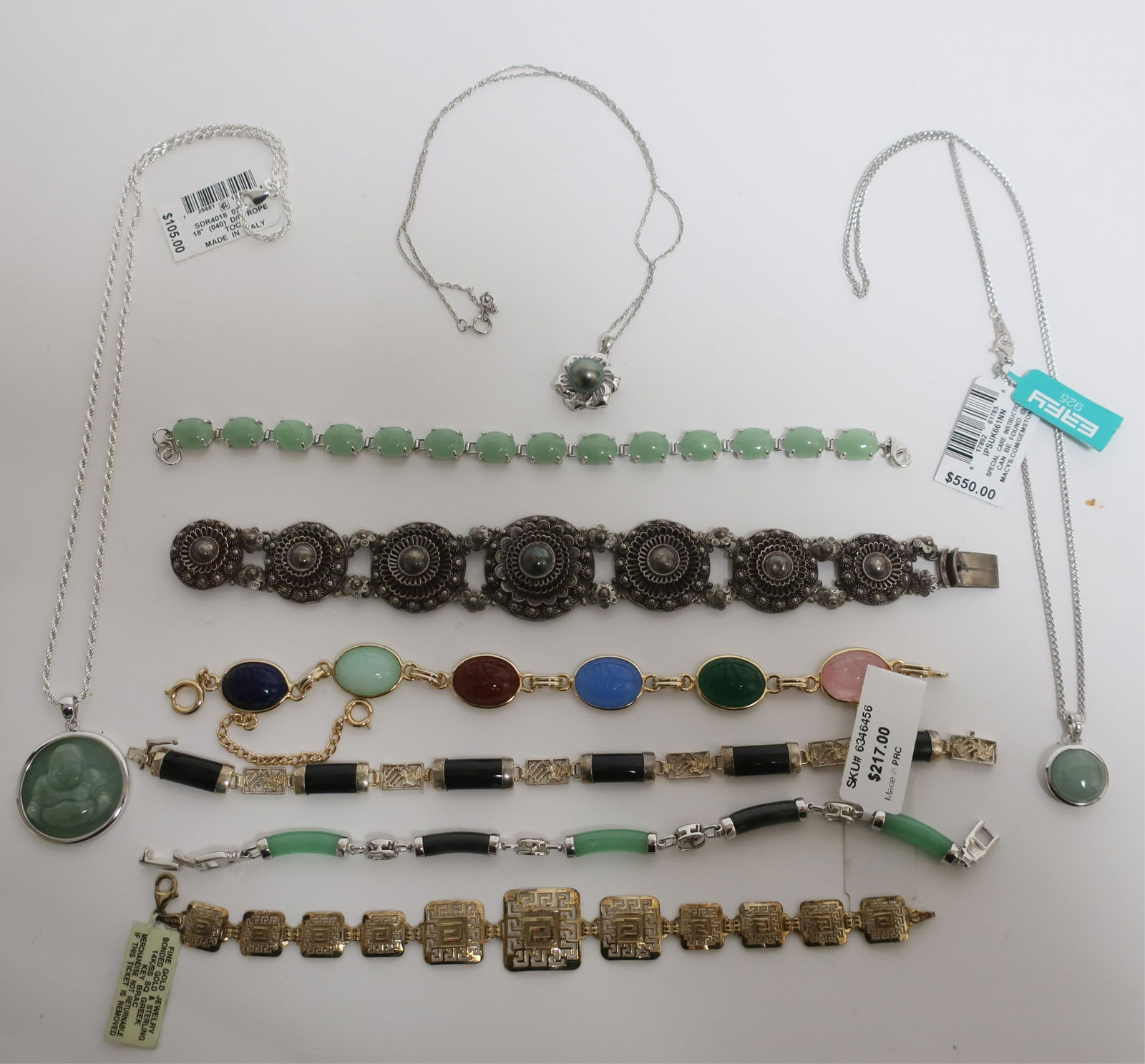 Asian Silver and Hardstone Jewelry, EFFY (1 of 1)