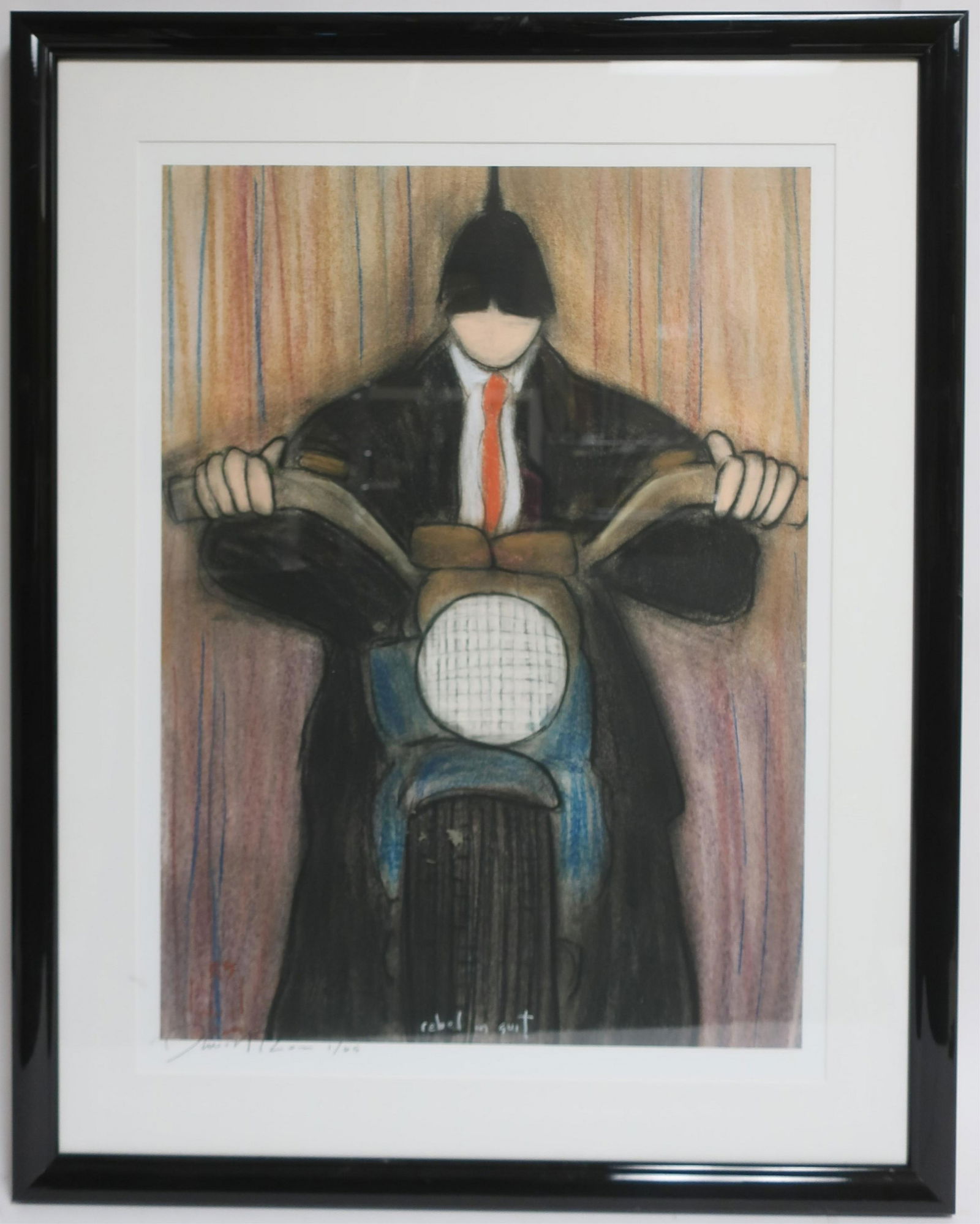 David Ross, 20th C., "Rebel in Suit", screenprint (1 of 2)