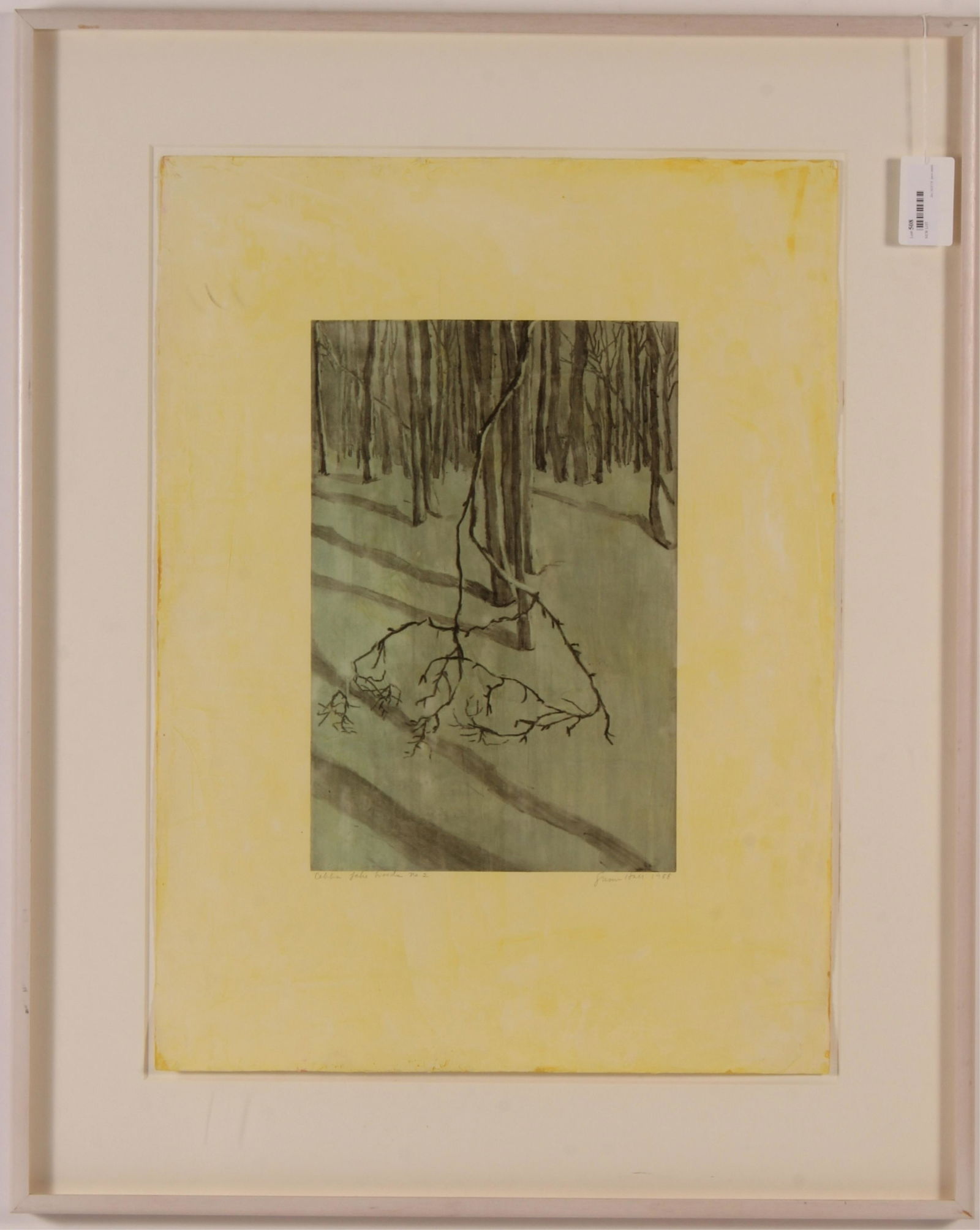 Susan Hall, "Cobbs Lake Woods II" Monoprint (1 of 4)