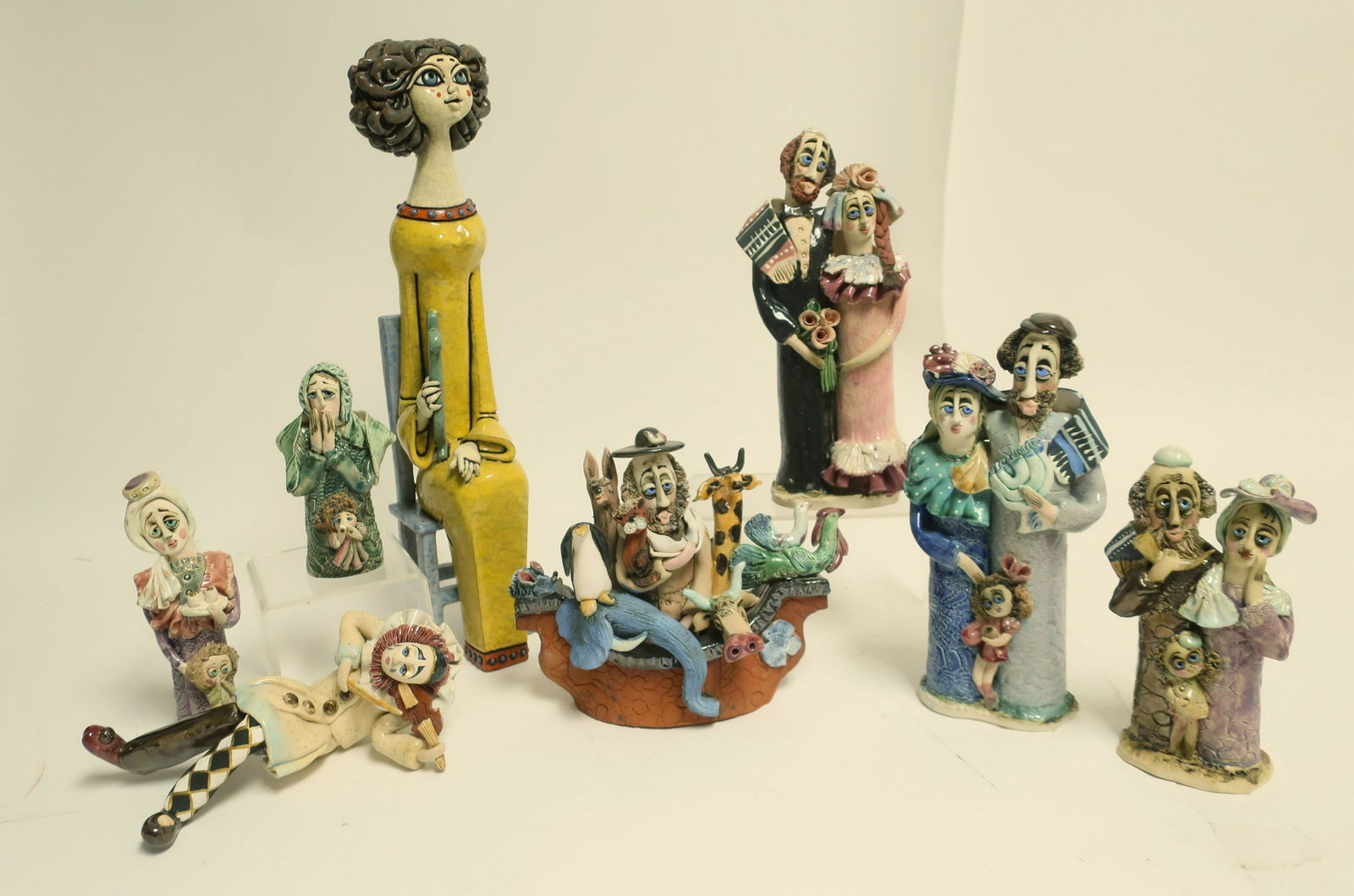 Judaica/Hebrew Ceramic Figural Lot (1 of 2)