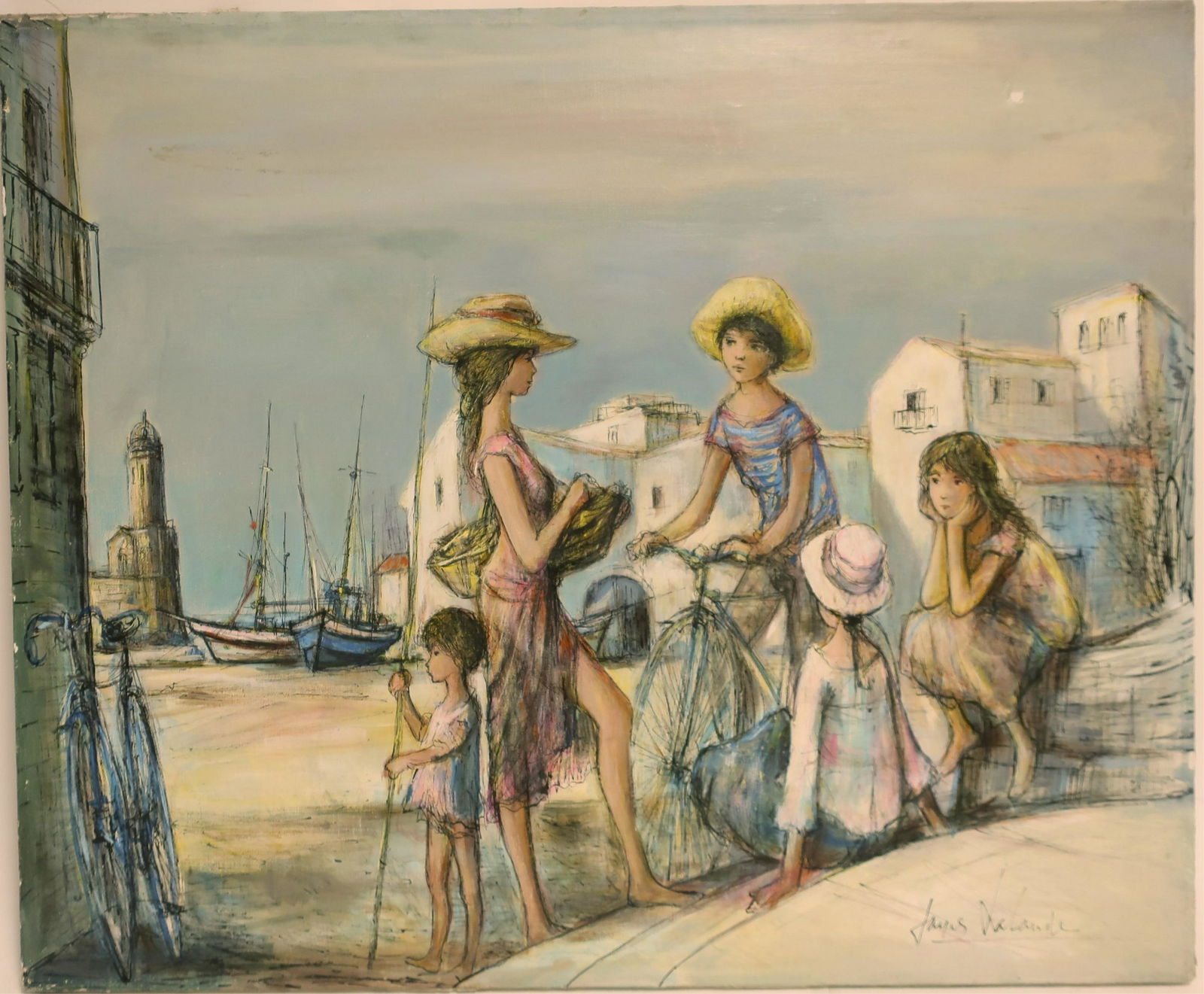 Jacques Lalande - Young Girls at Docks O/C (1 of 1)