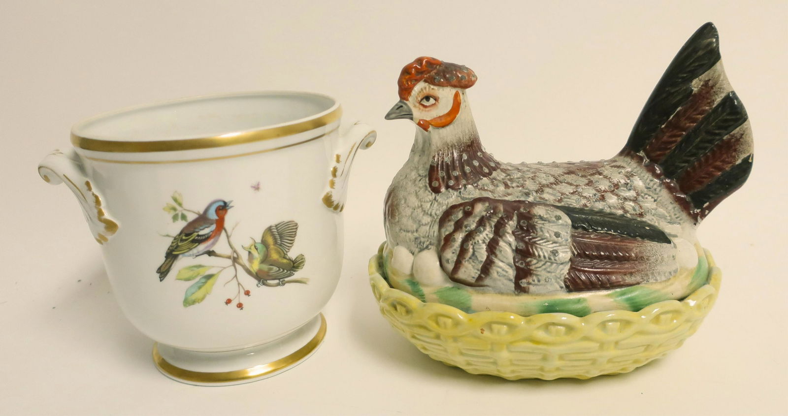 Ceramic Hen Dish & Cache Pot (1 of 3)