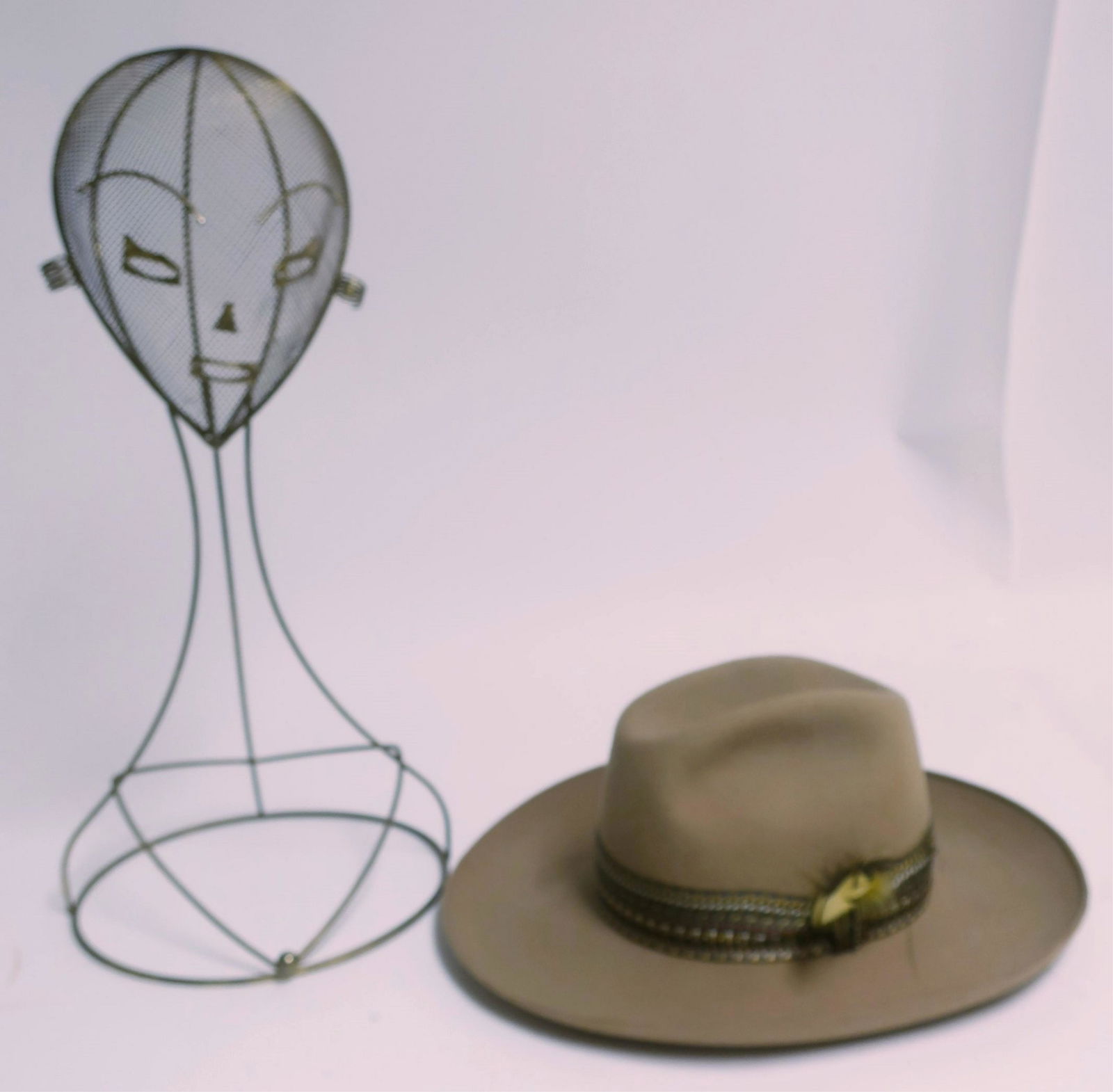 Brass & Wirework Hat Rack & Hat (1 of 2)