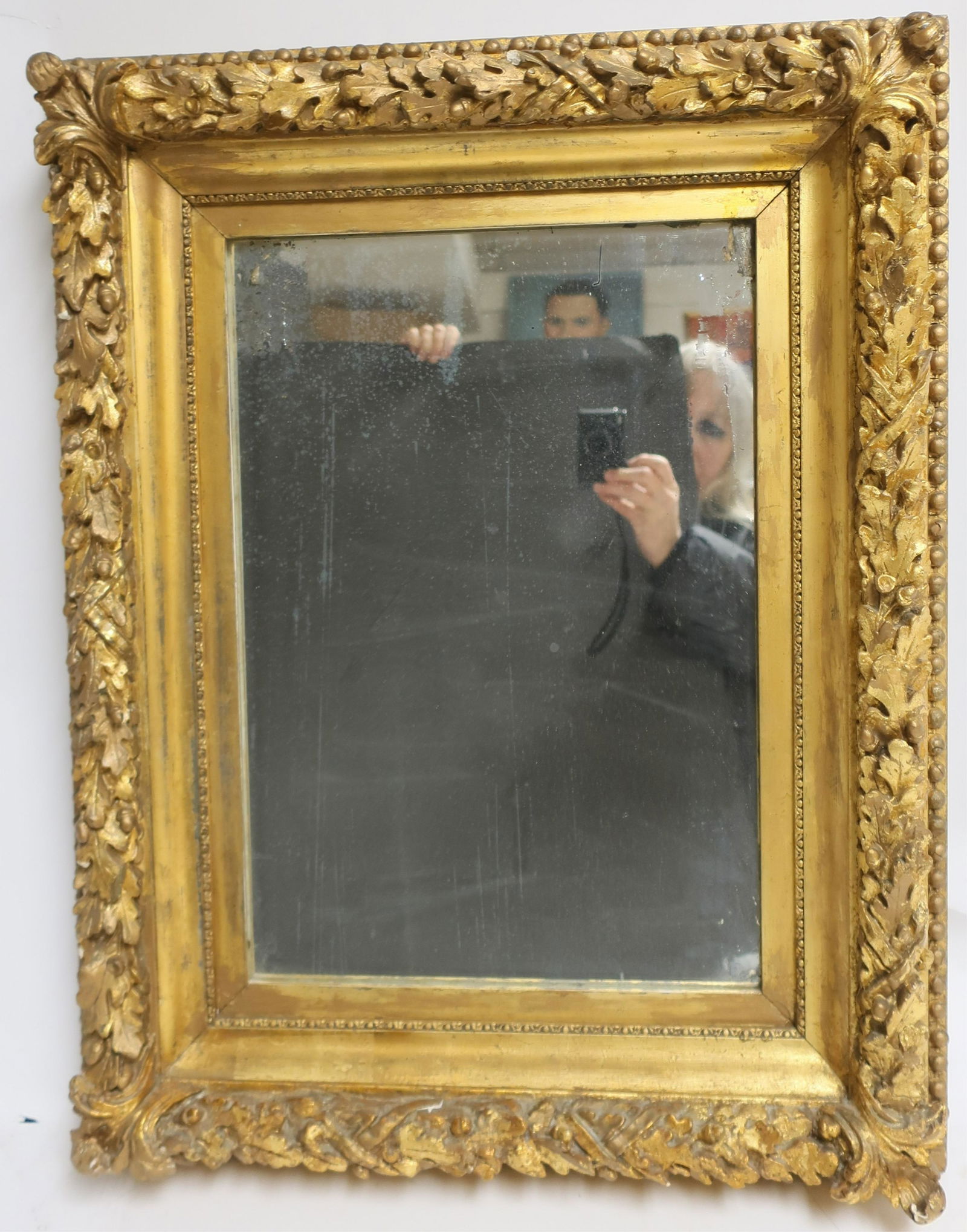 Gilt Frame Mirror, acorn & oak leaf (1 of 2)