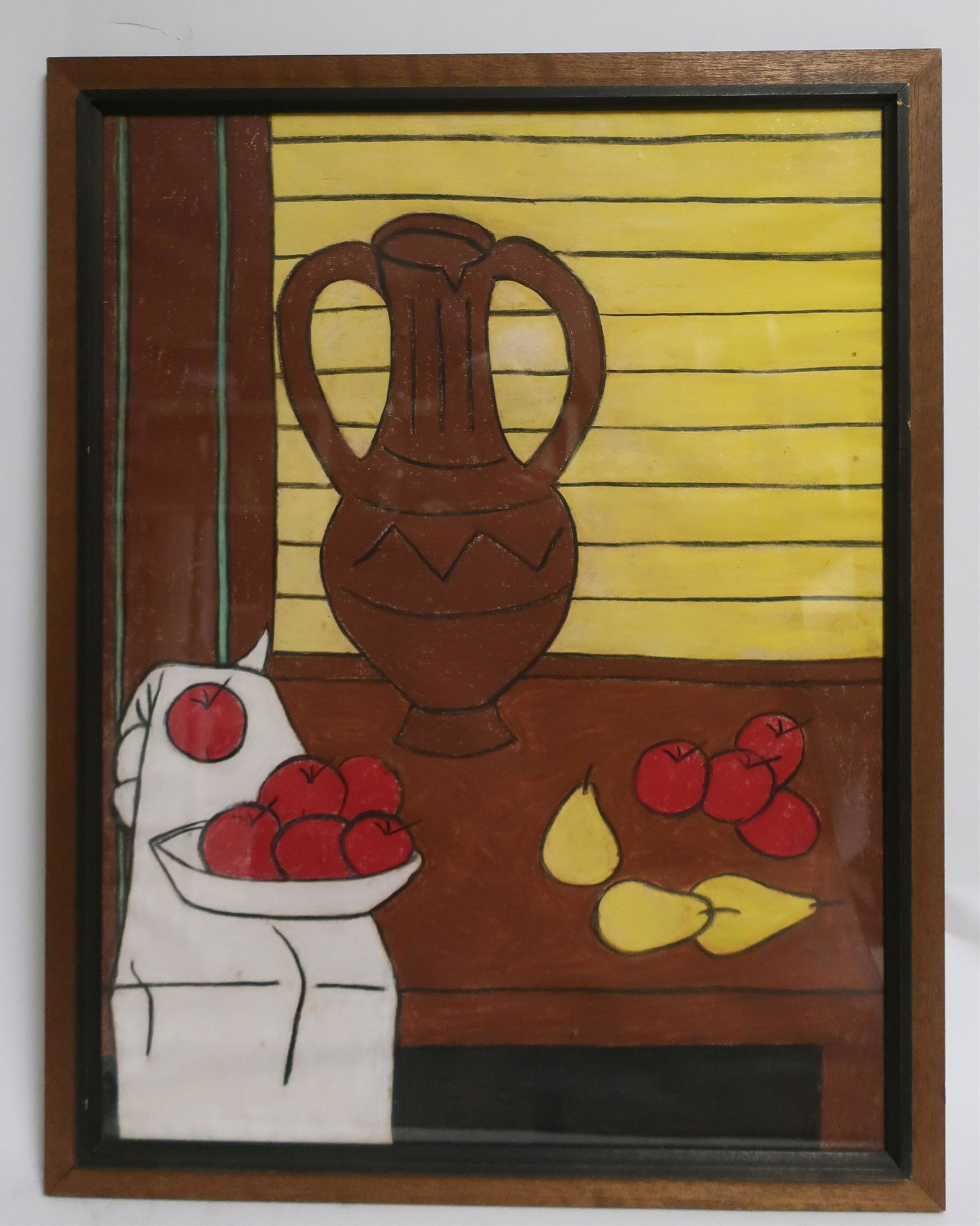 Ven Kanellis, 20th C., "Still Life, Vase & Fruit" (1 of 1)