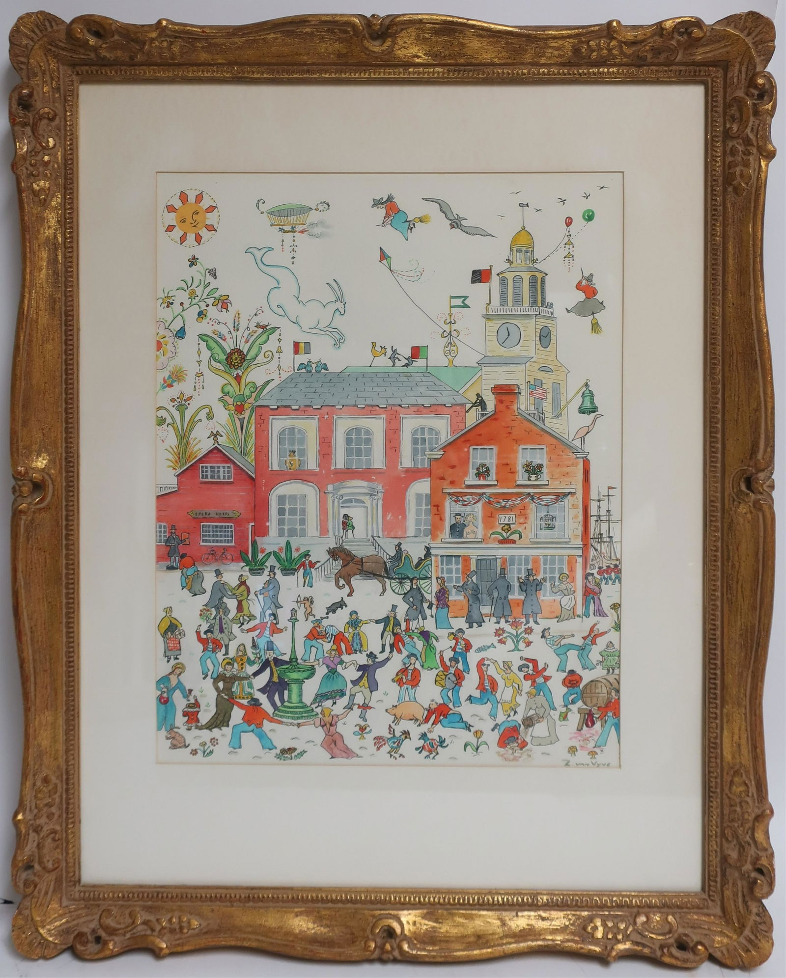 Lucien Van Vyve, 20th C., "The Opera House" (1 of 2)