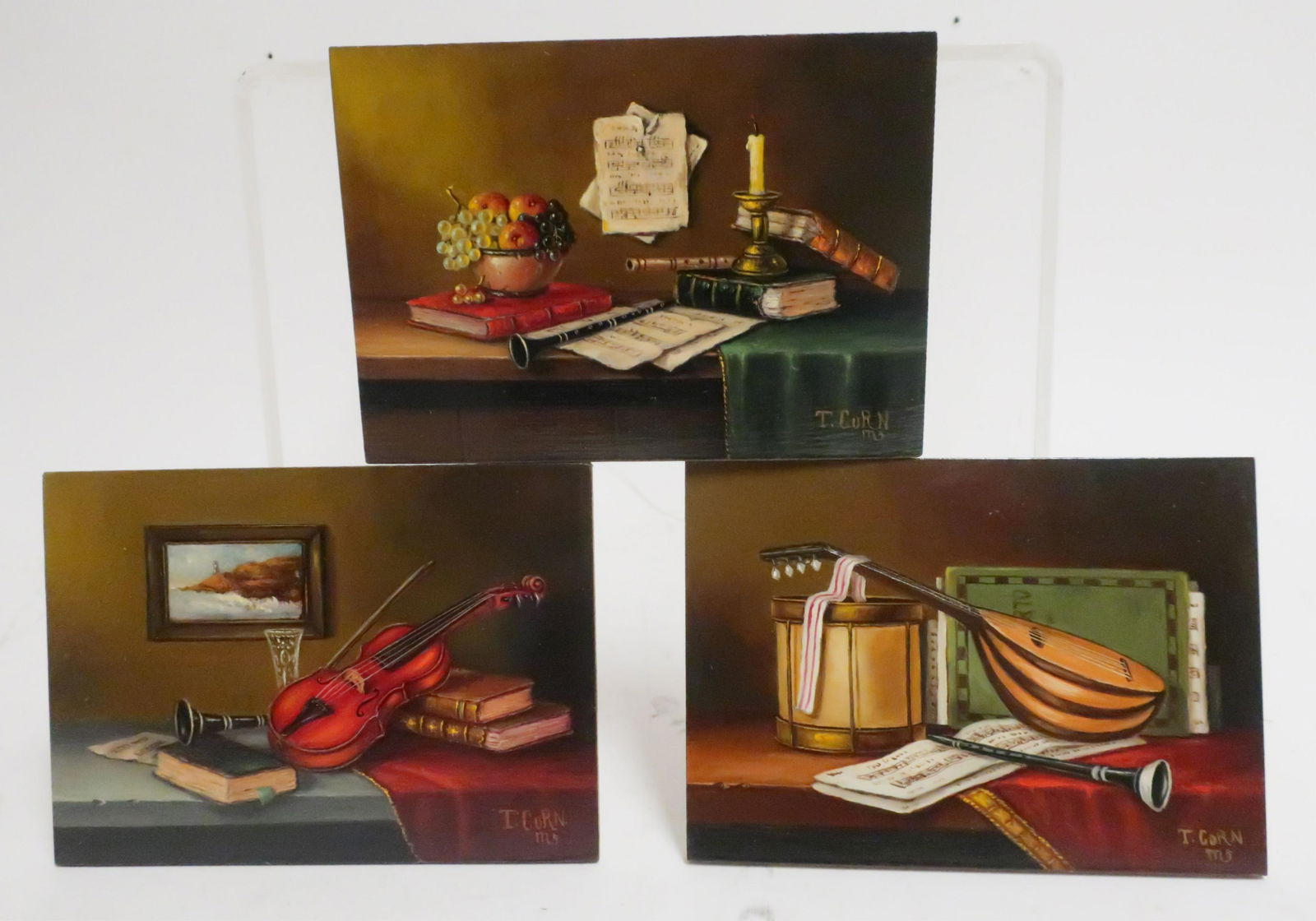 Filcorn Tibor, AKA "T. Corn", 3 Still Life,O/B (1 of 2)