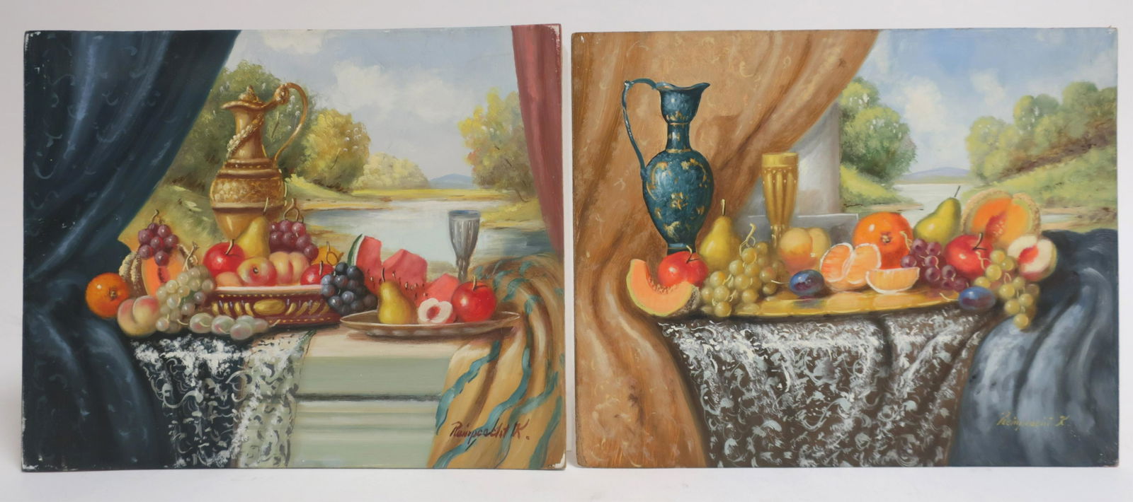 Johan K. Reinprecht, 2 Golden Urn,Cup & Fruit,O/B (1 of 6)