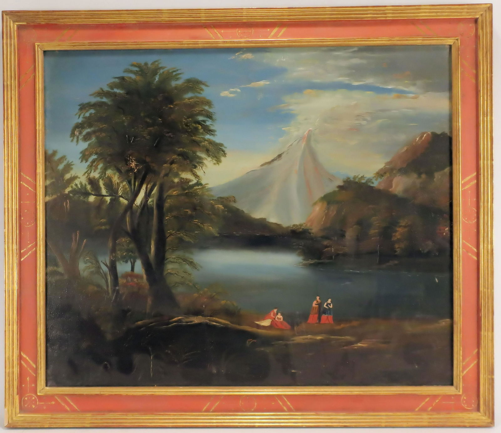 Am Sch., 19th C., Maidens in Landscape,O/C (1 of 7)