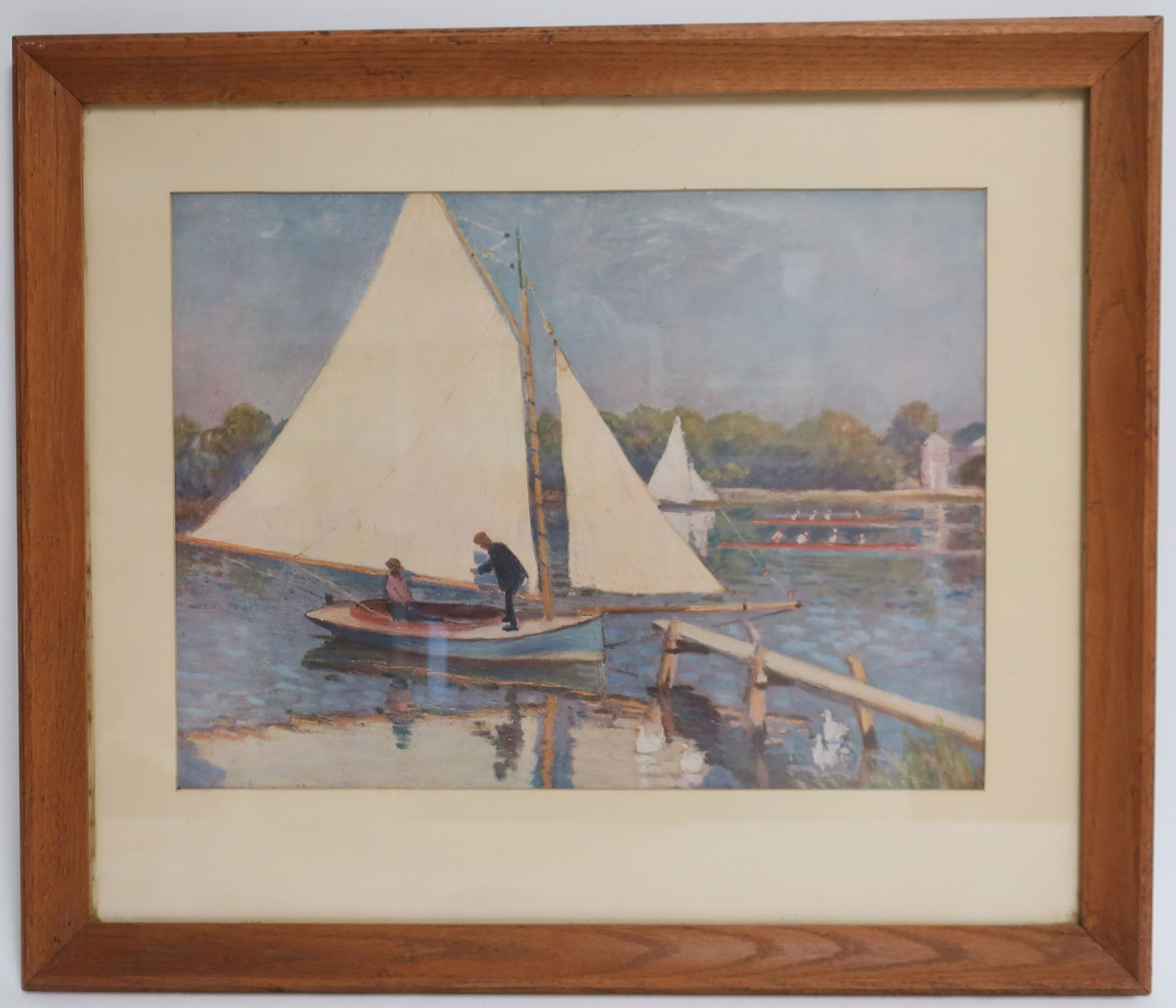 Claude Monet "Sailboats": Photo Reproduction of Claude Monet's "Sailboats" Dimensions: Frame 23" x 26" (WECH1246)(WT)
