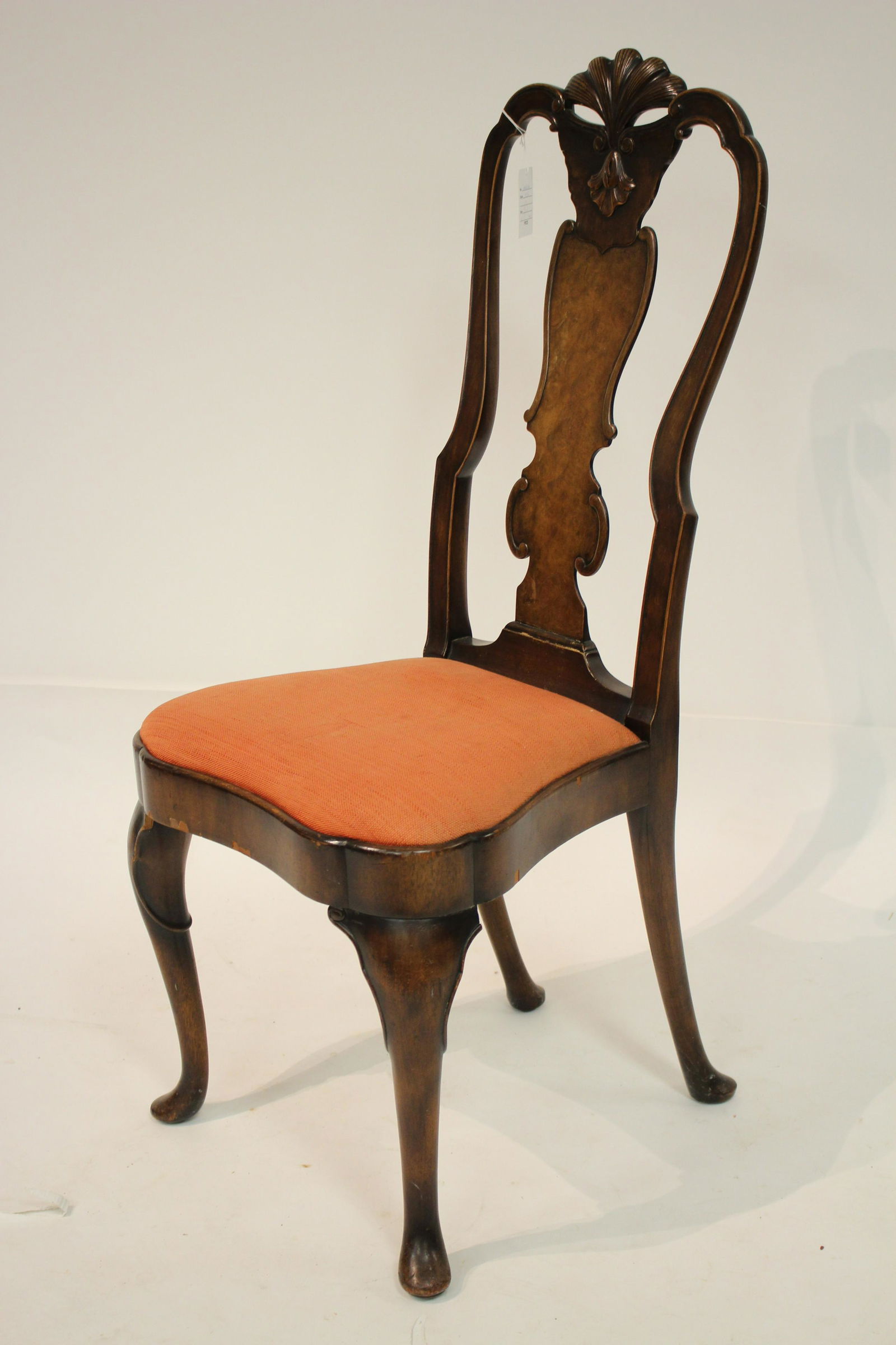 Queen Anne Style Walnut Side Chair (1 of 4)
