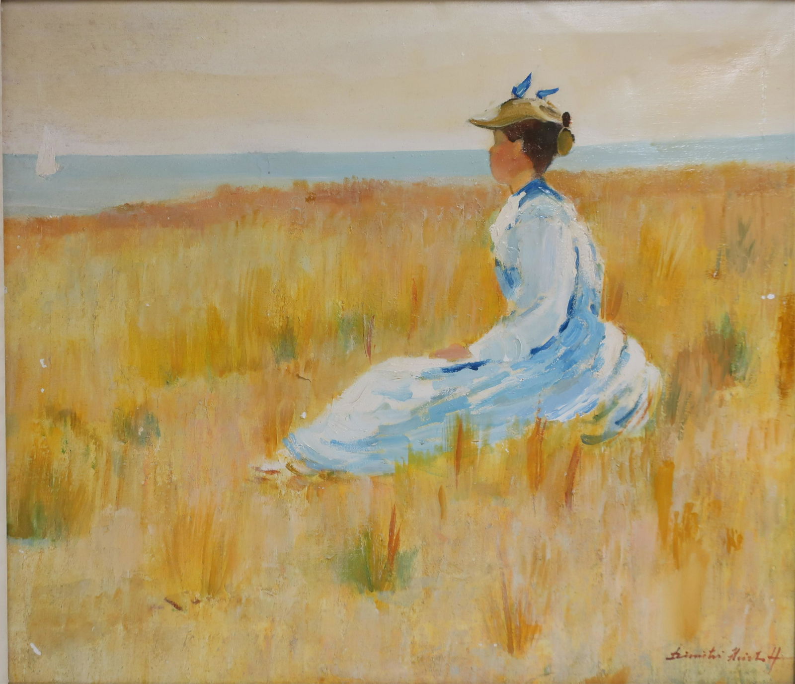 Dimitri Hristoff, b.1926, "Resting" O/C (1 of 4)