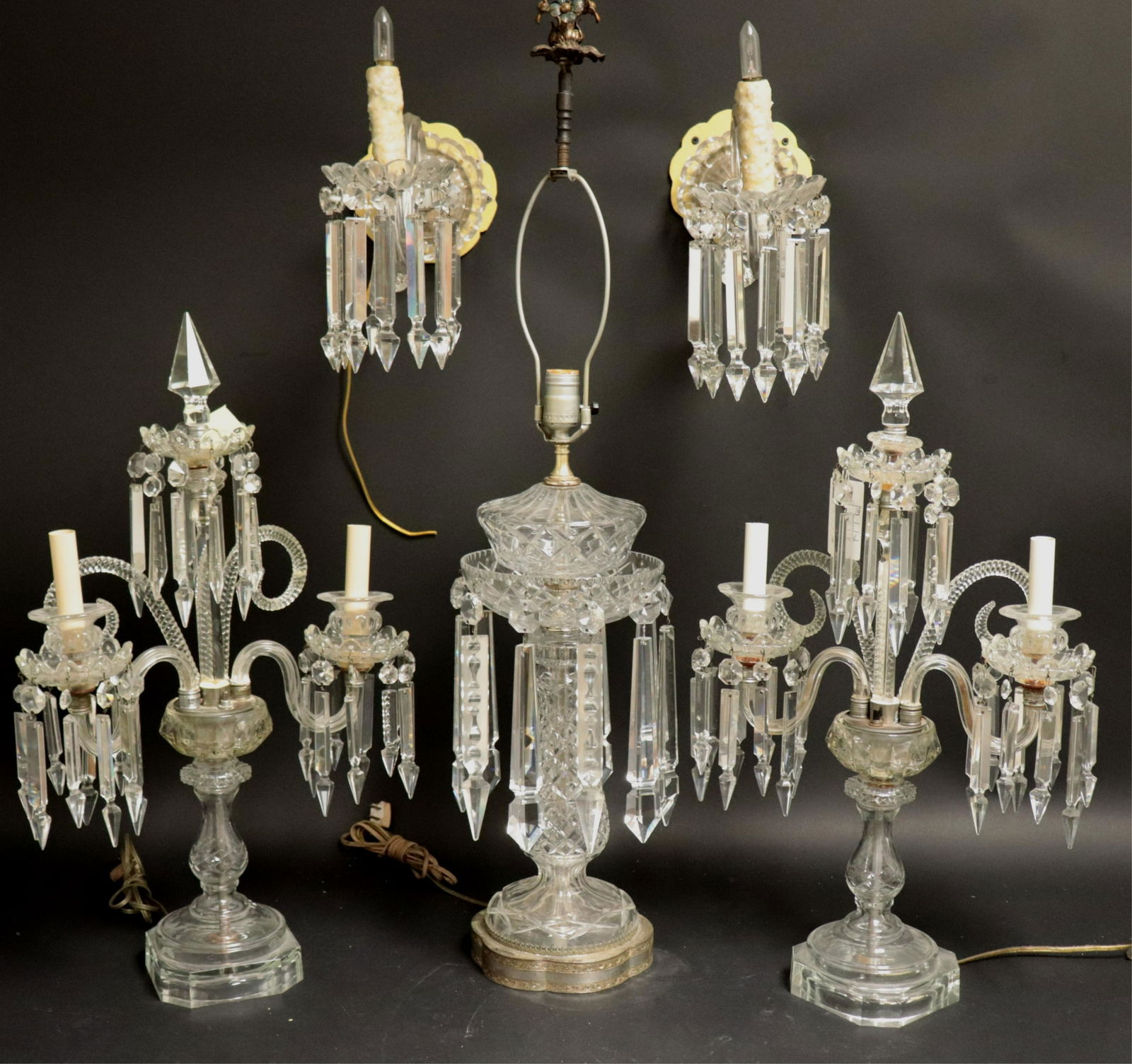 Glass Prism Table & Wall Lamp Group (1 of 8)