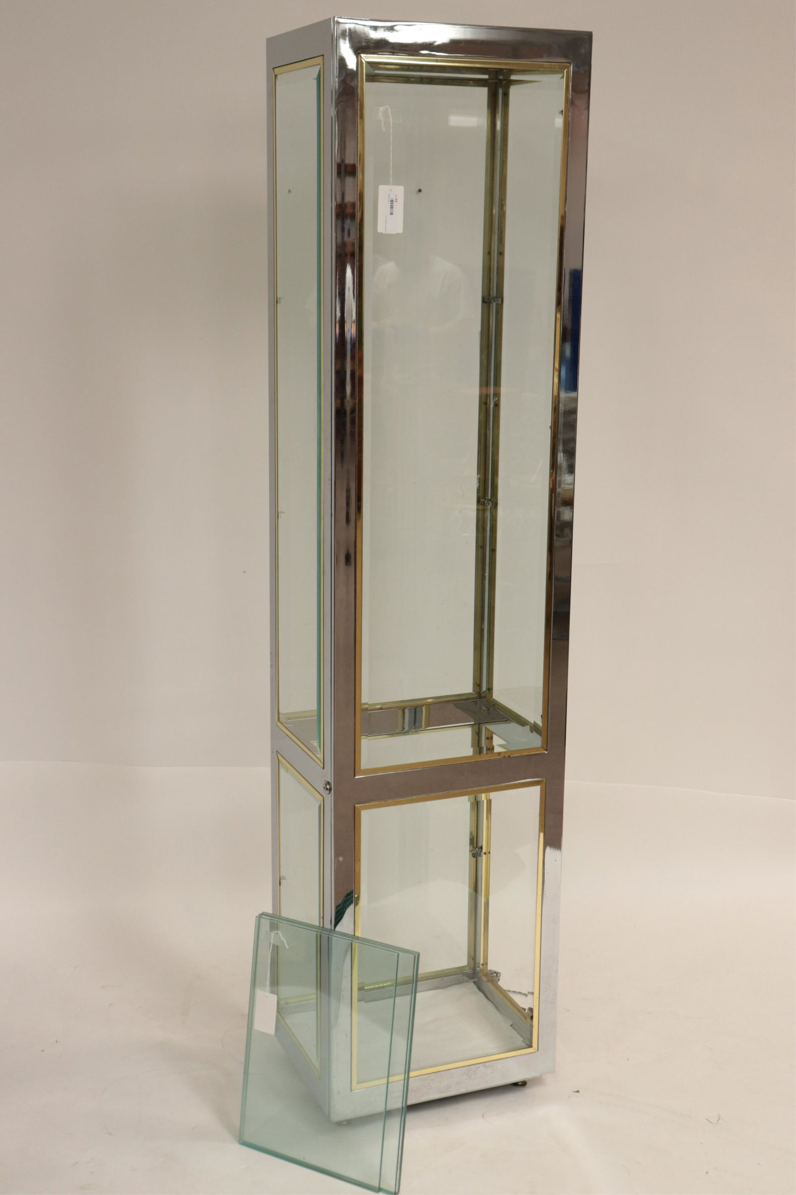 Dior Style Brass & Chrome Display Cabinet (1 of 4)