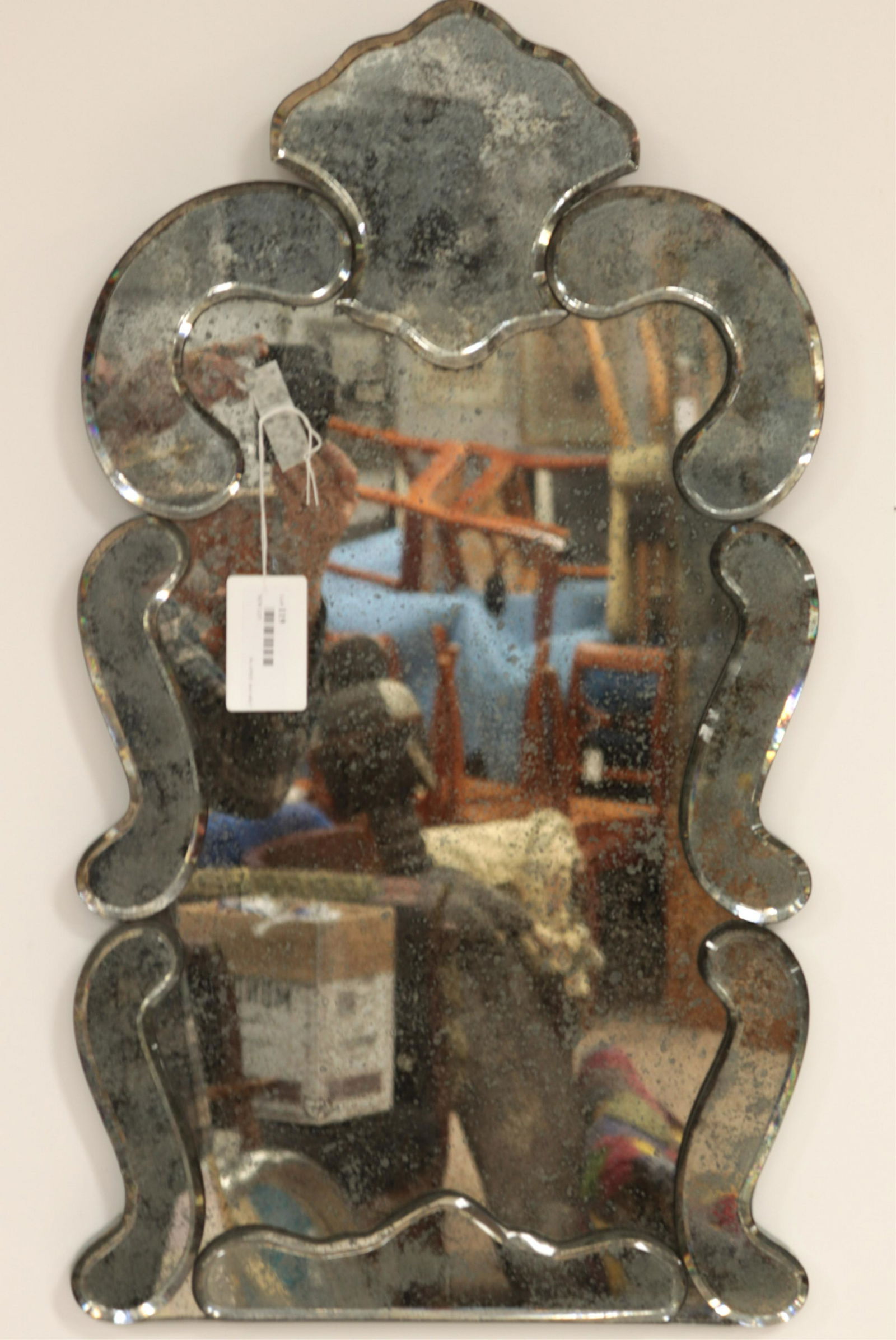 1940's Glass Mirror, possibly Michaud & Co (1 of 4)